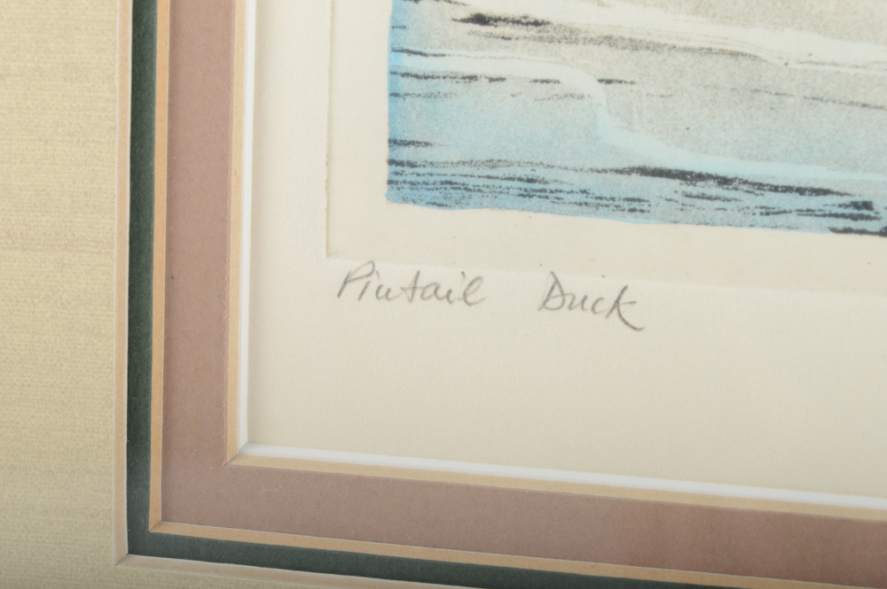 Dan Mitra Artist's Proof Hand-Colored Etching "Mallard Duck"