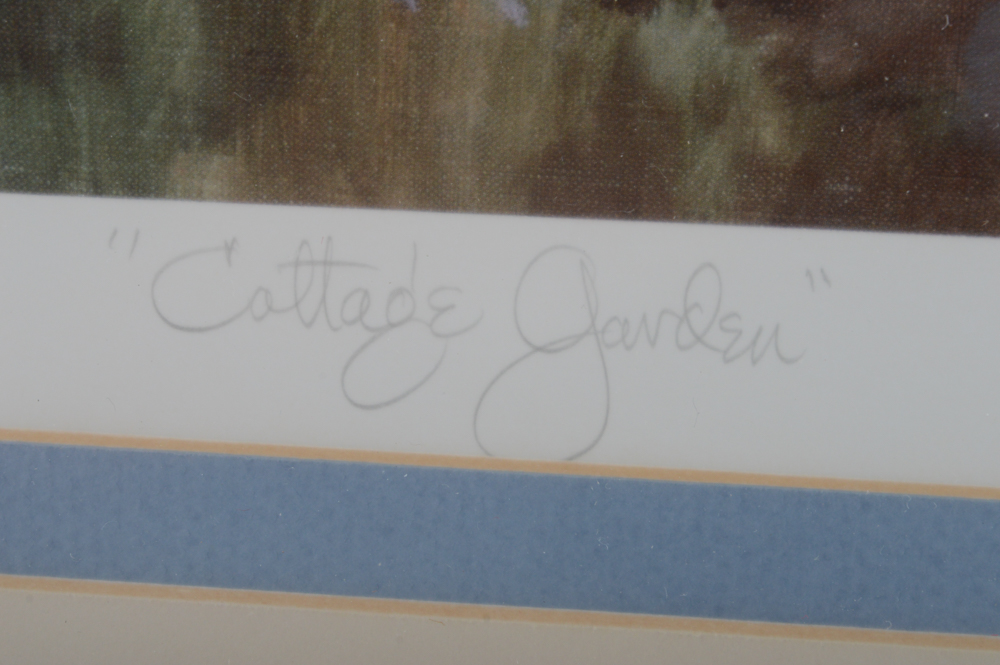 Ray Burdzinski Offset Lithograph "Cottage Garden"