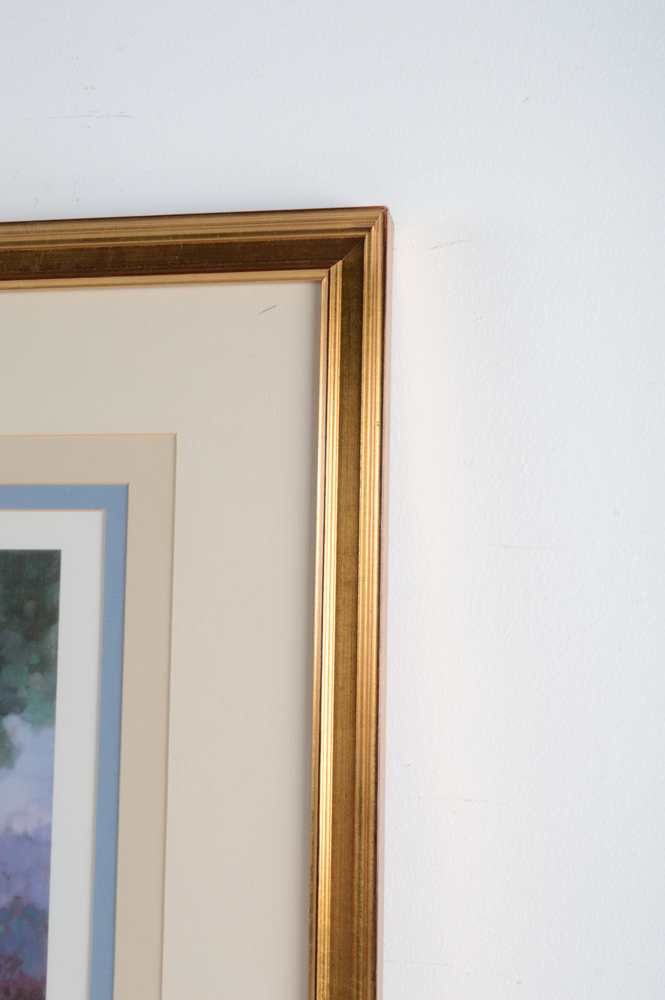 Ray Burdzinski Offset Lithograph "Cottage Garden"