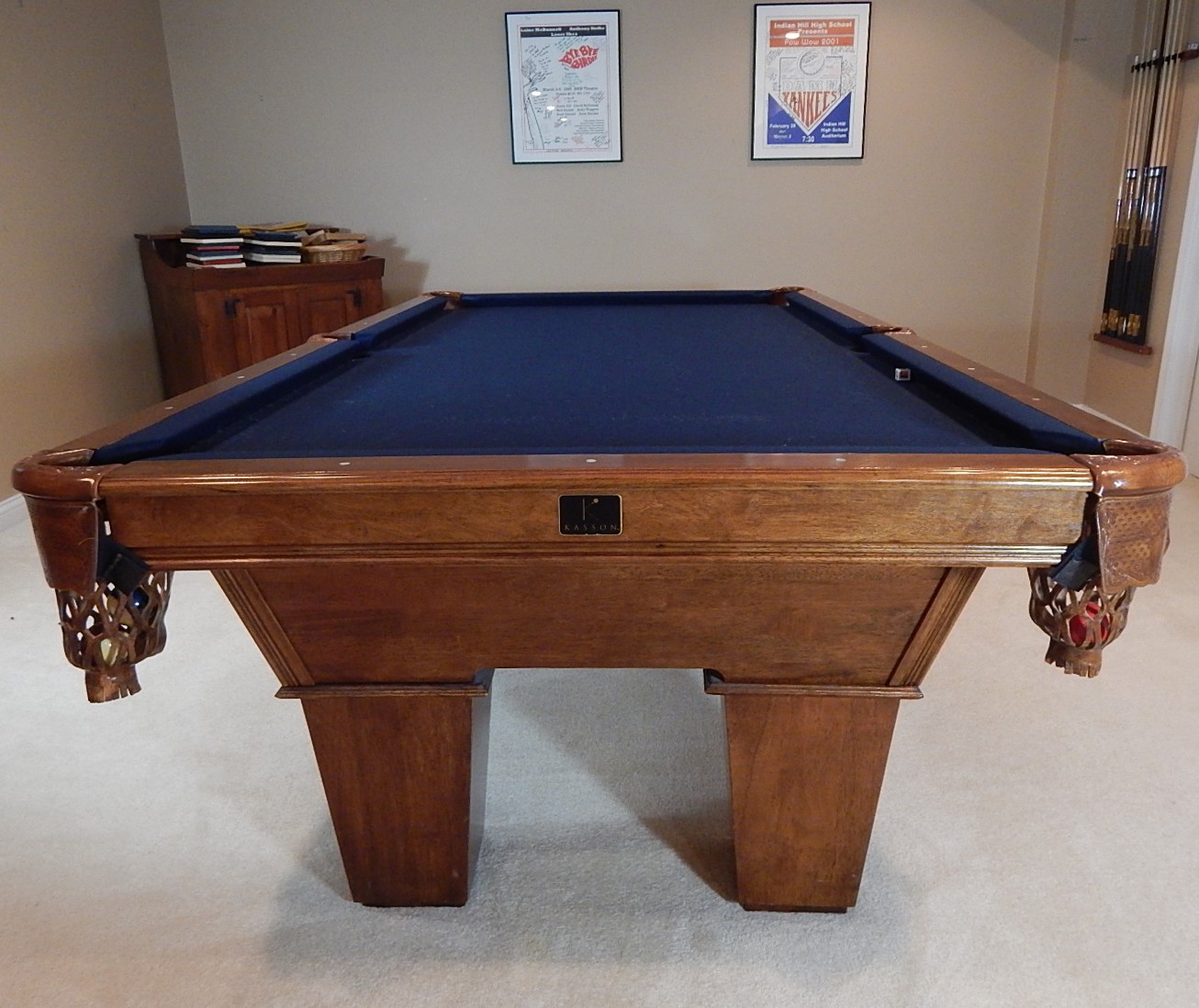 Kasson Oak Pool Table and Accessories
