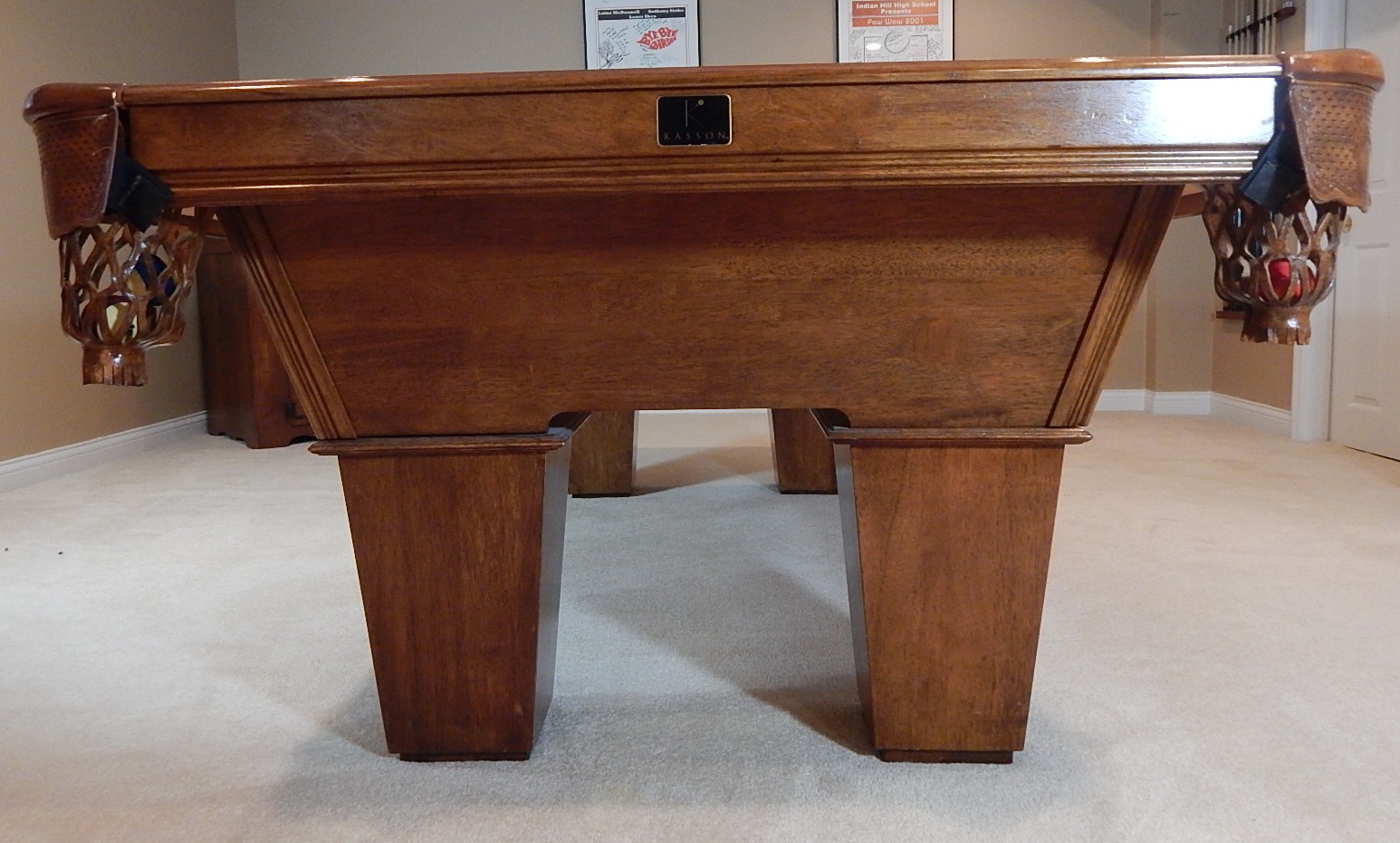 Kasson Oak Pool Table and Accessories