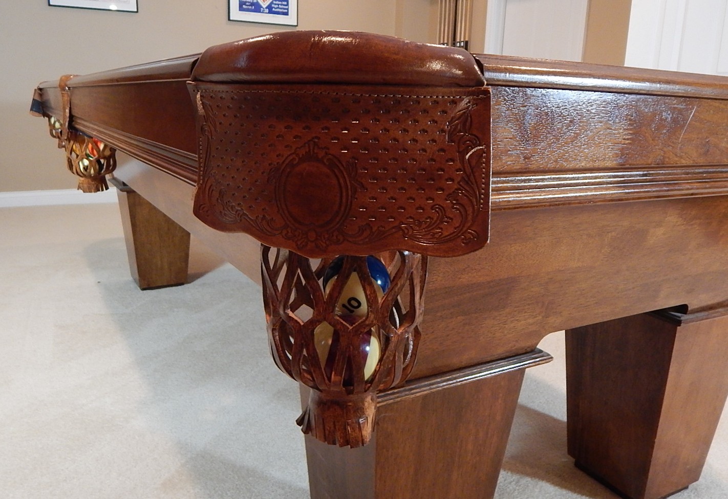 Kasson Oak Pool Table and Accessories