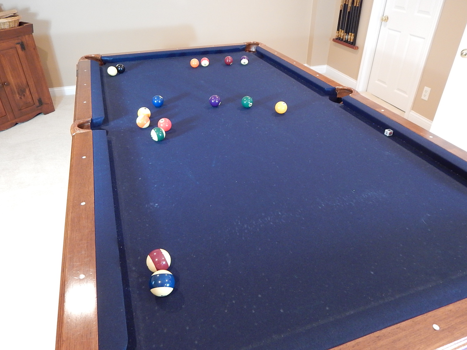 Kasson Oak Pool Table and Accessories
