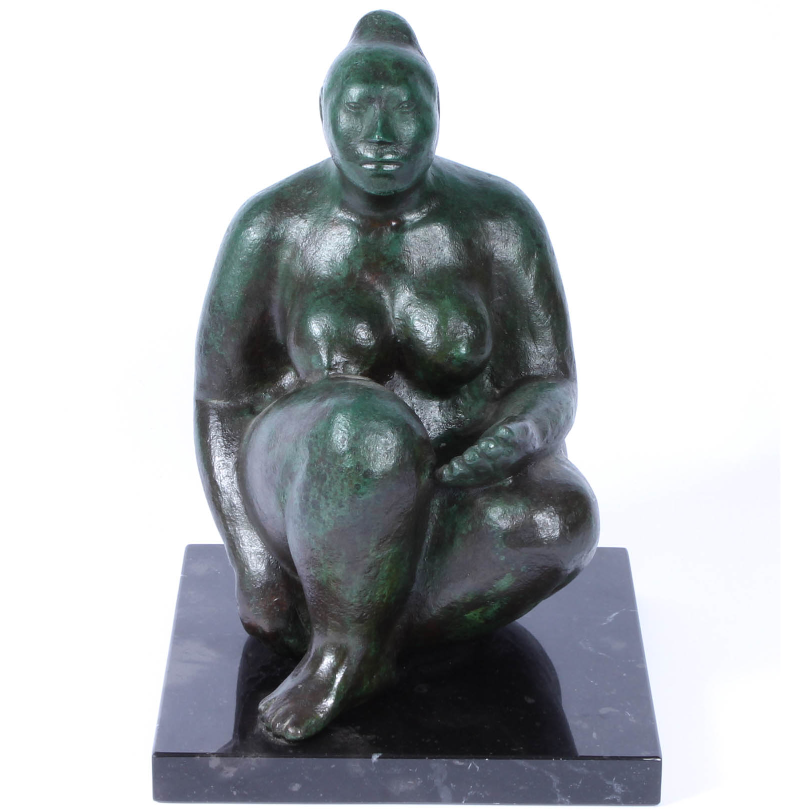 Jorge Luis Cuevas Signed Bronze Sculpture Depicting Female Nude