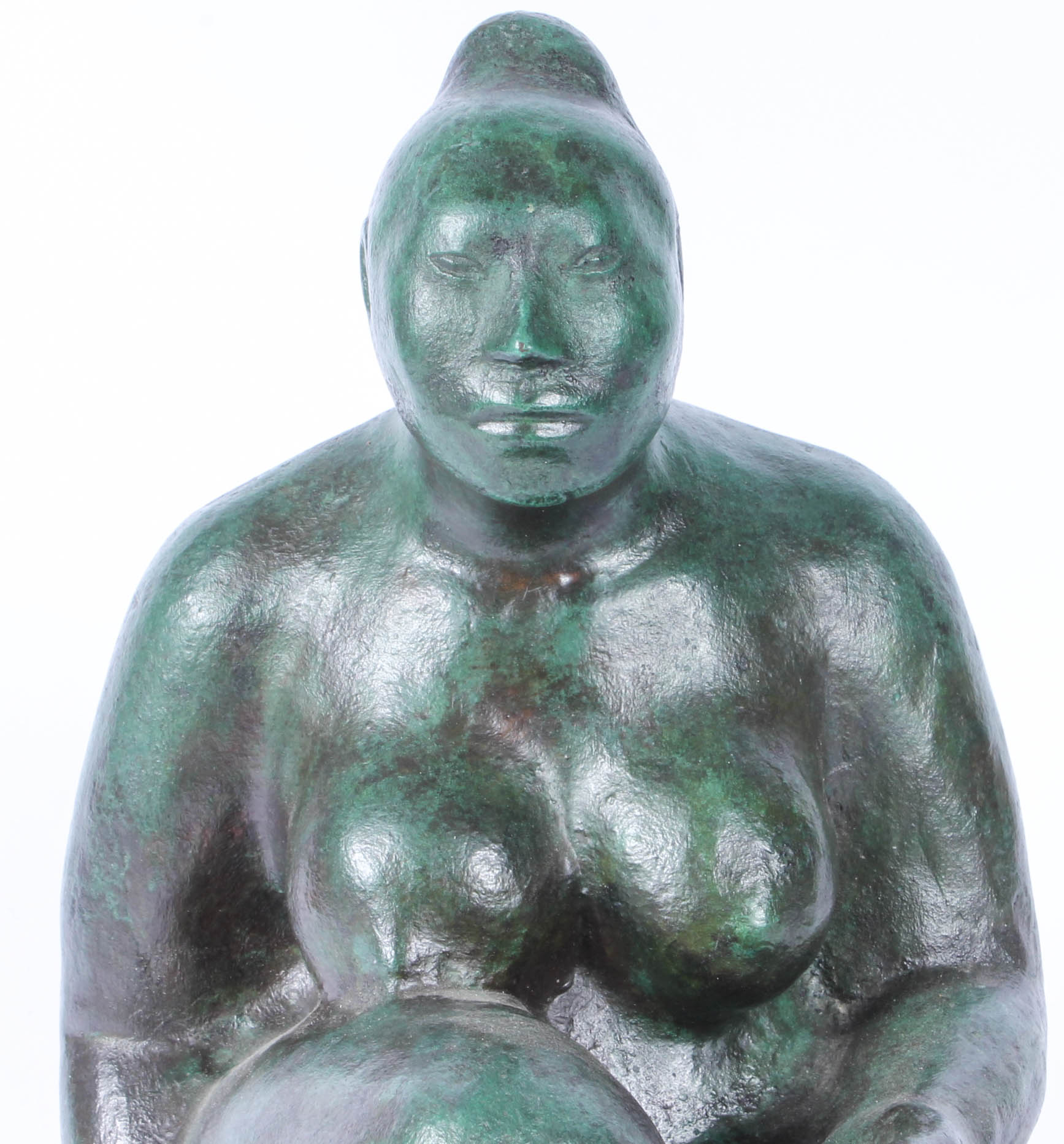 Jorge Luis Cuevas Signed Bronze Sculpture Depicting Female Nude