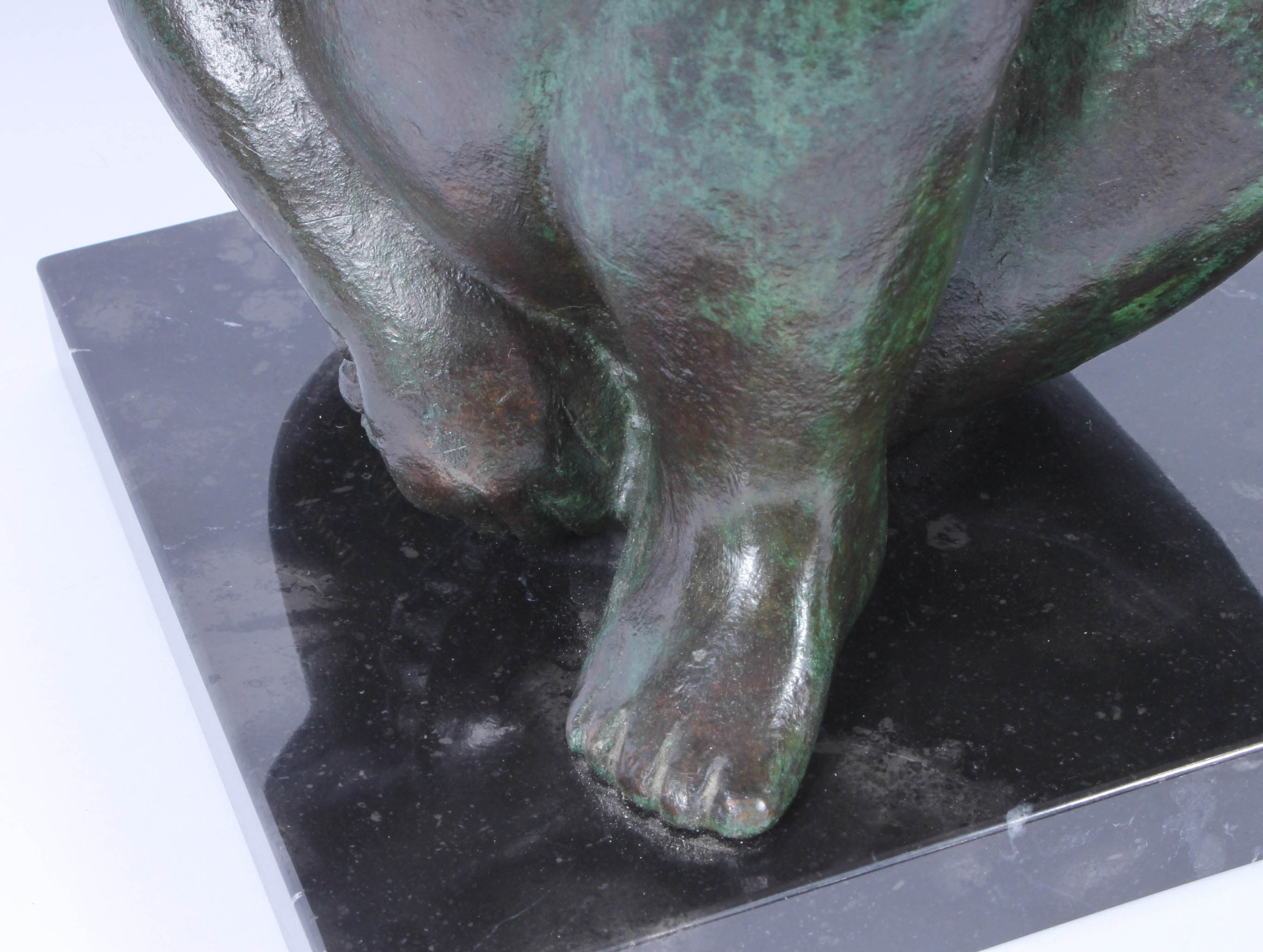 Jorge Luis Cuevas Signed Bronze Sculpture Depicting Female Nude