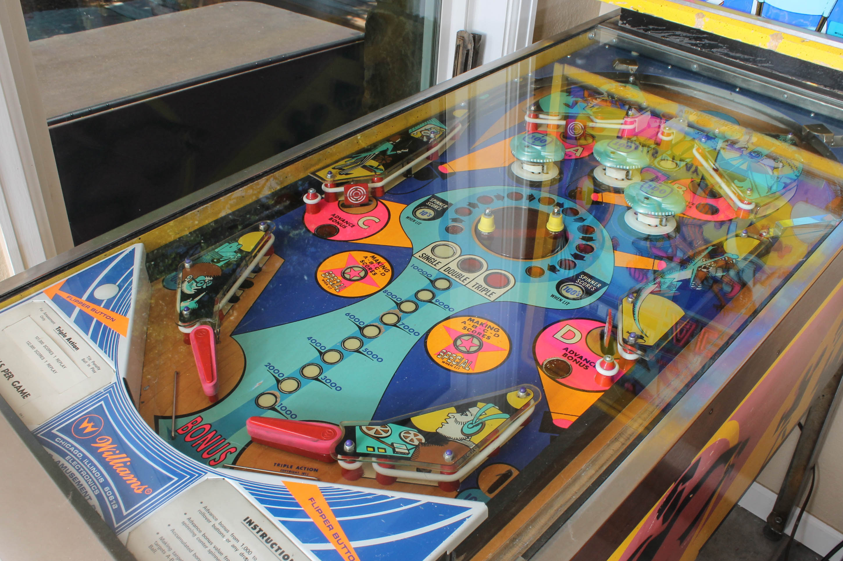 1974 Williams "Triple Action" Pinball Machine