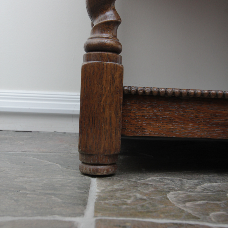 Vintage Jacobean Style Oak Side Cabinet