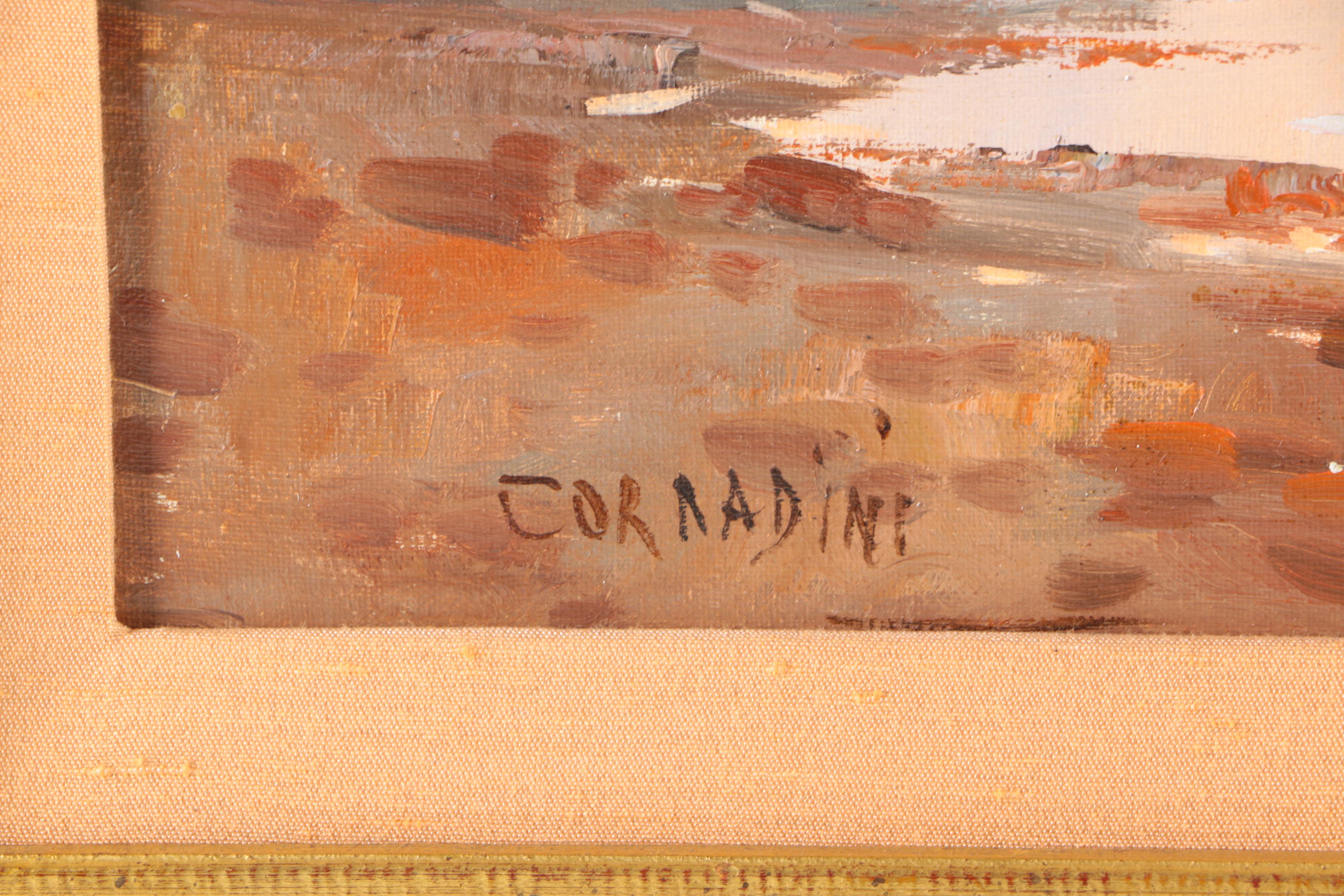 Guido Corradini Original Oil Painting "Harbor"