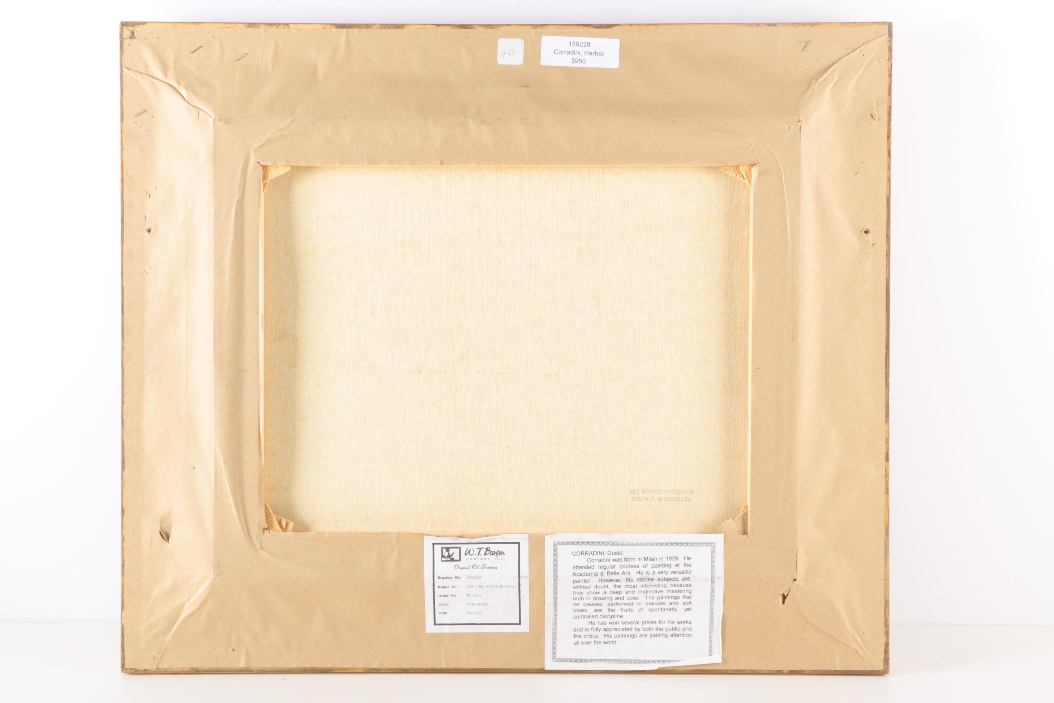 Guido Corradini Original Oil Painting "Harbor"