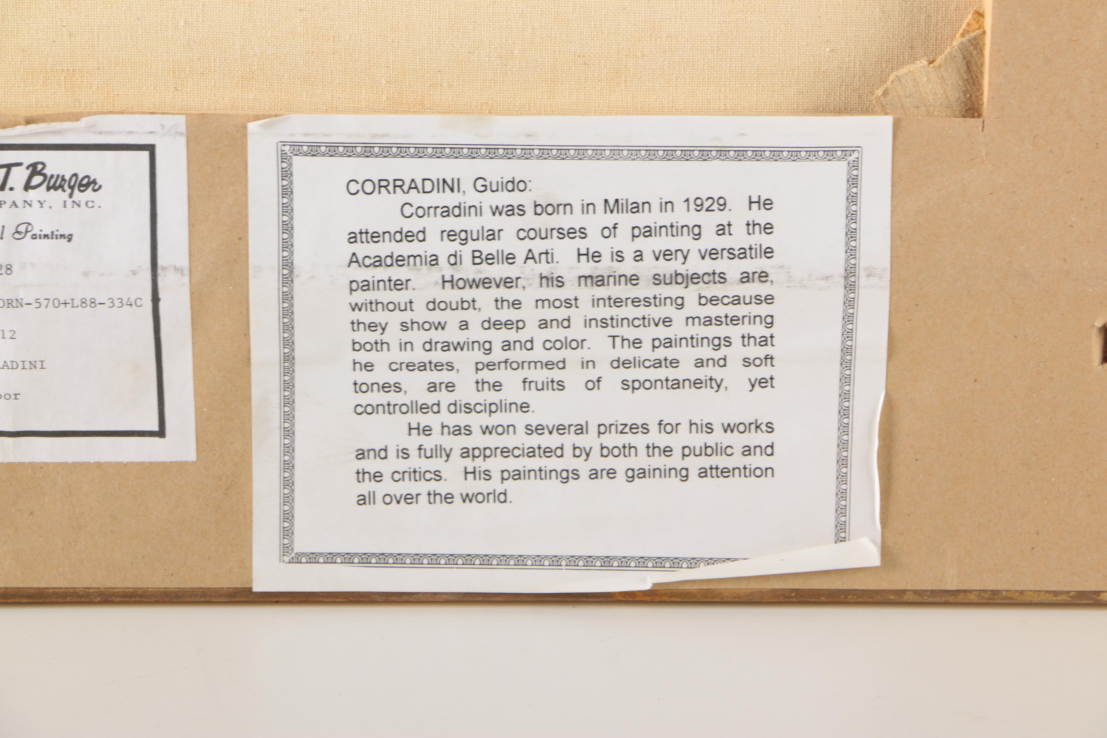 Guido Corradini Original Oil Painting "Harbor"