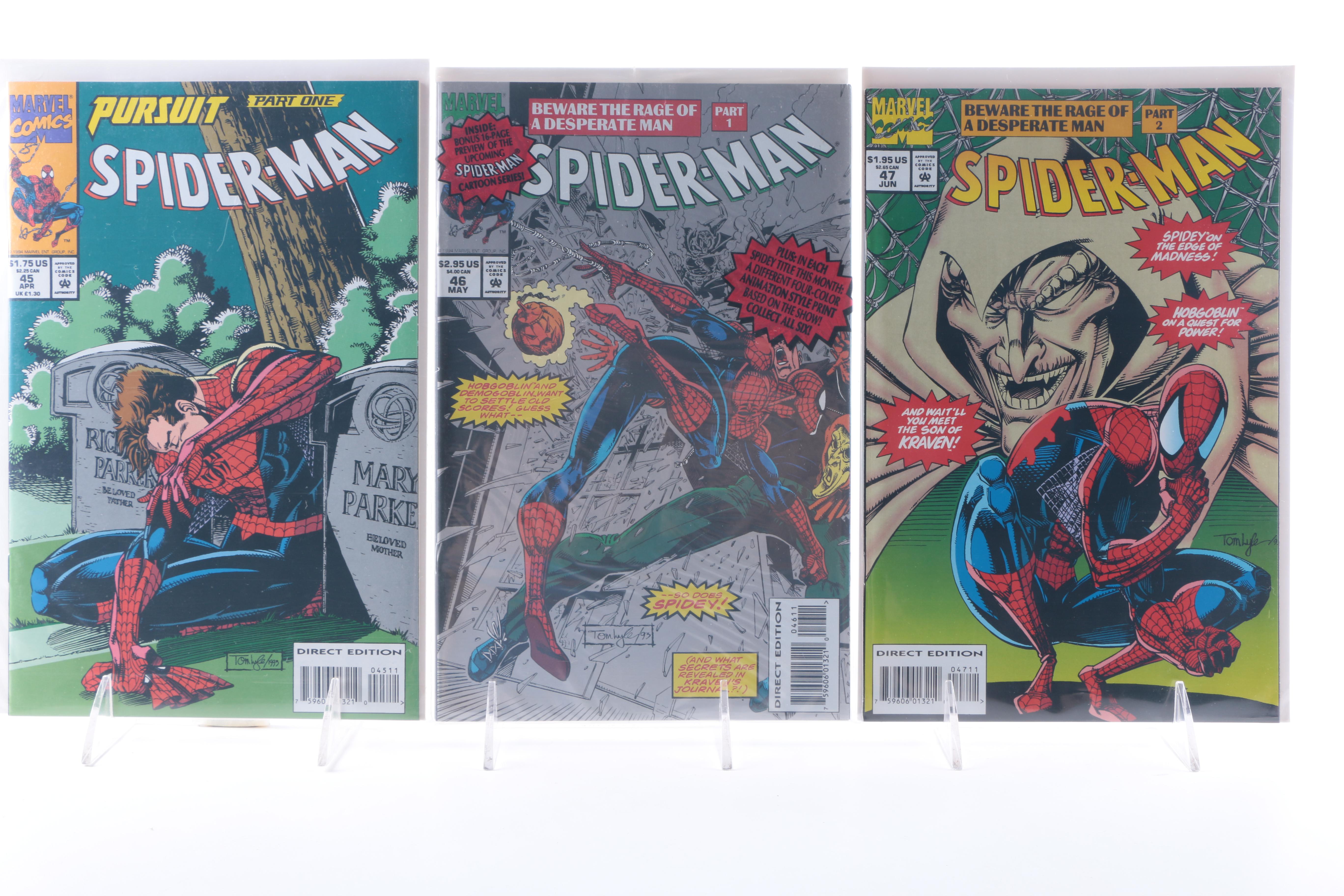 Modern Age 1990s "Spider-Man" Comics Including #1 Gold Direct Issue