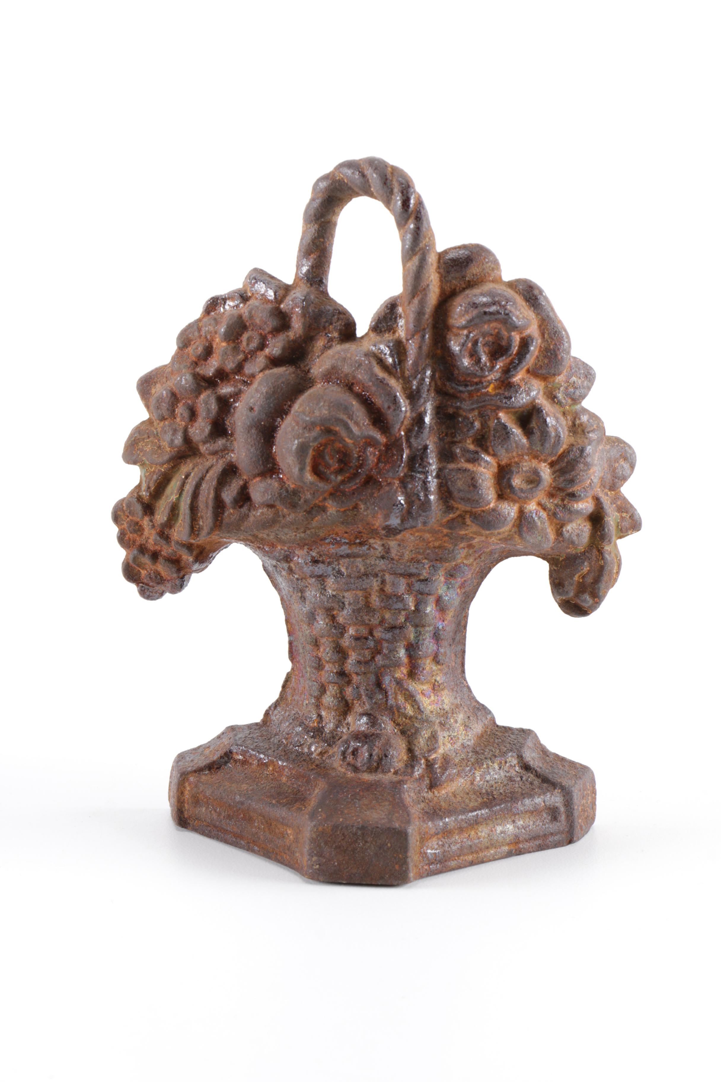 Cast Iron Floral Themed Decor