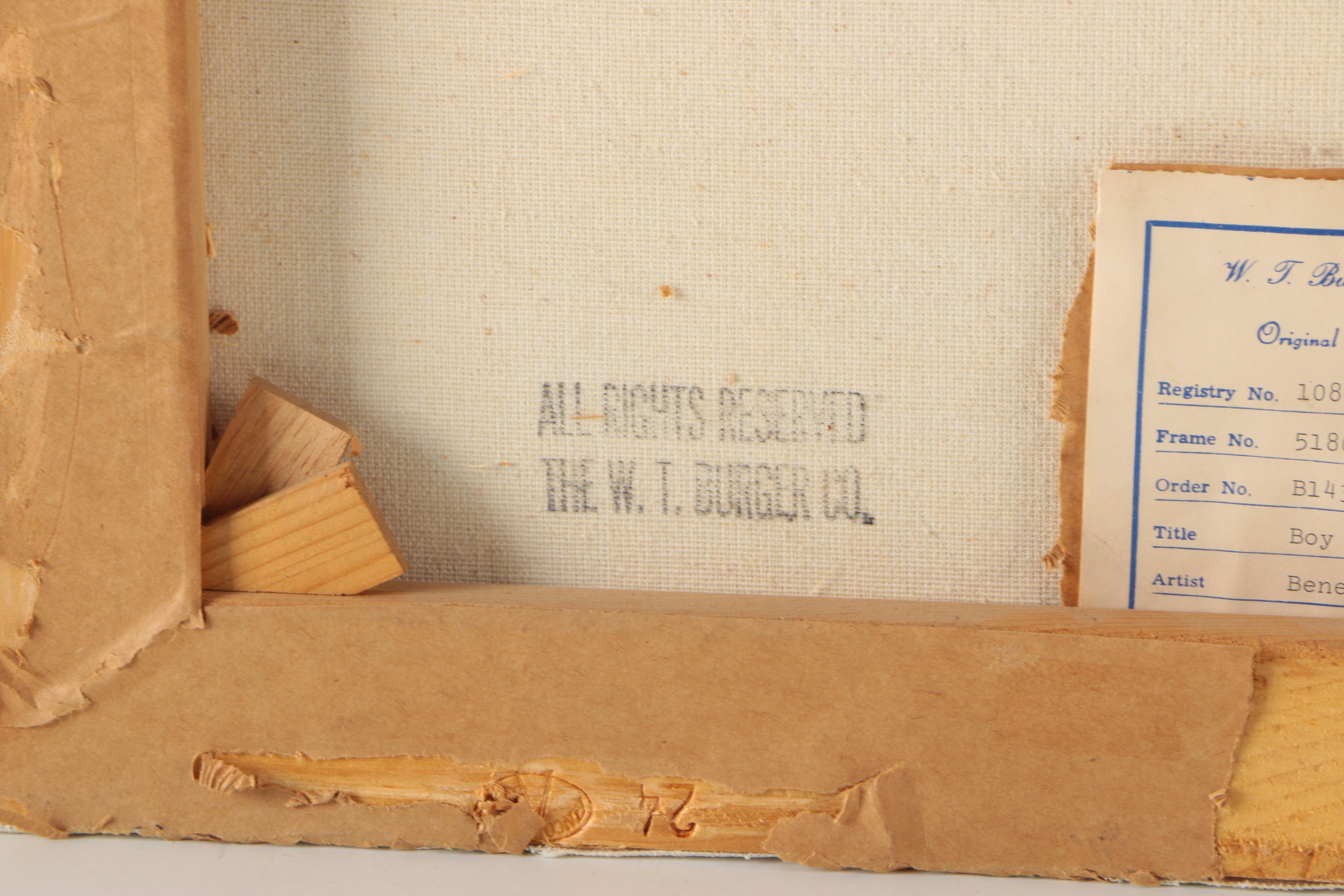 William Benecke "Boy" Oil on Canvas