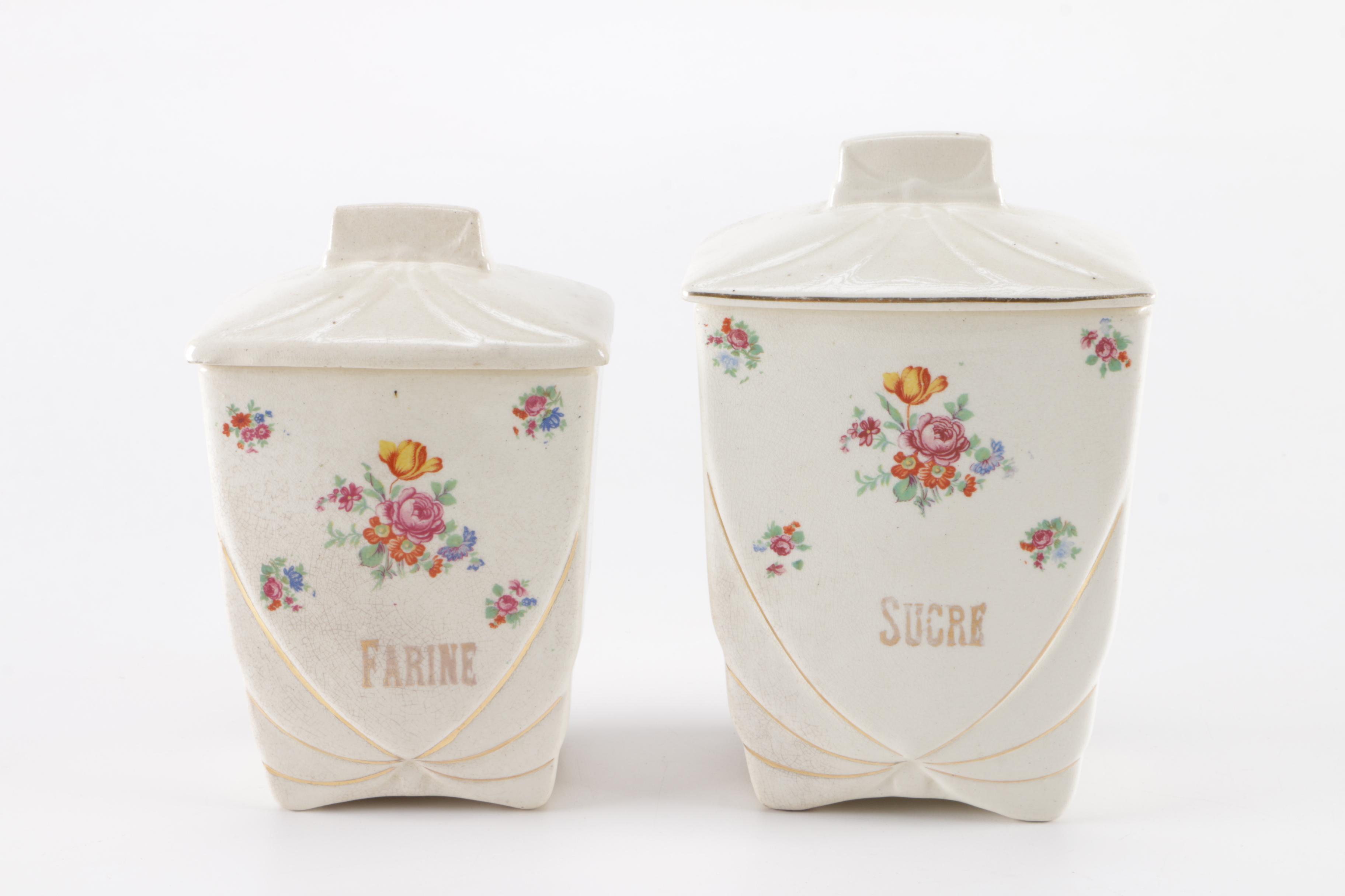 Vintage Labrut & Co Ceramic Kitchen Canister Set