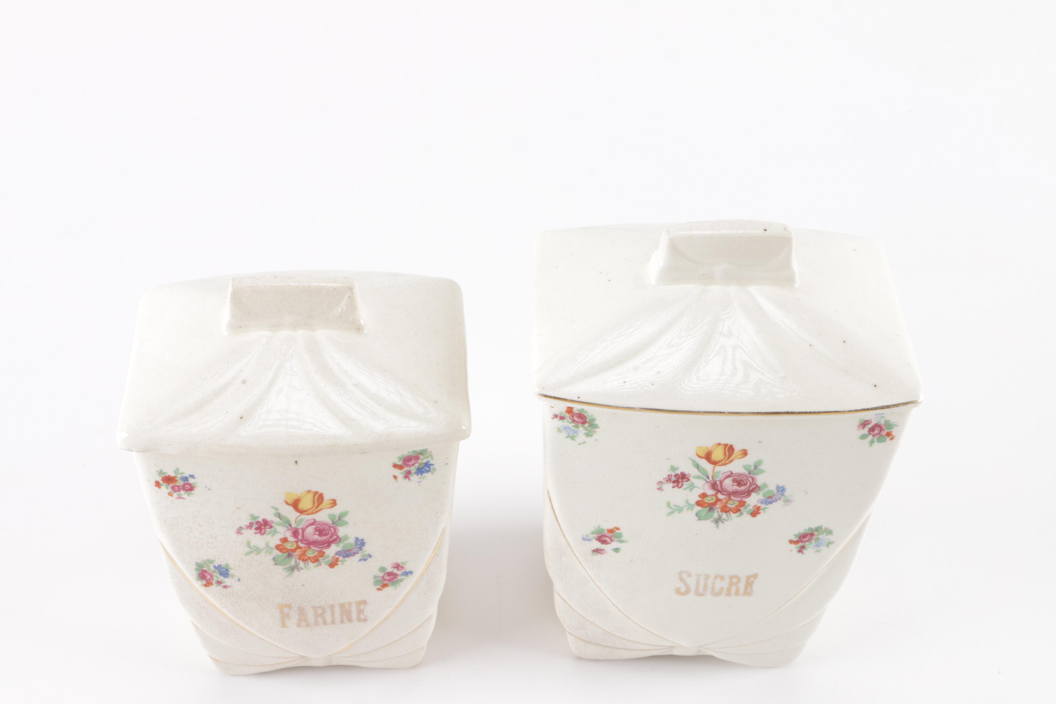 Vintage Labrut & Co Ceramic Kitchen Canister Set
