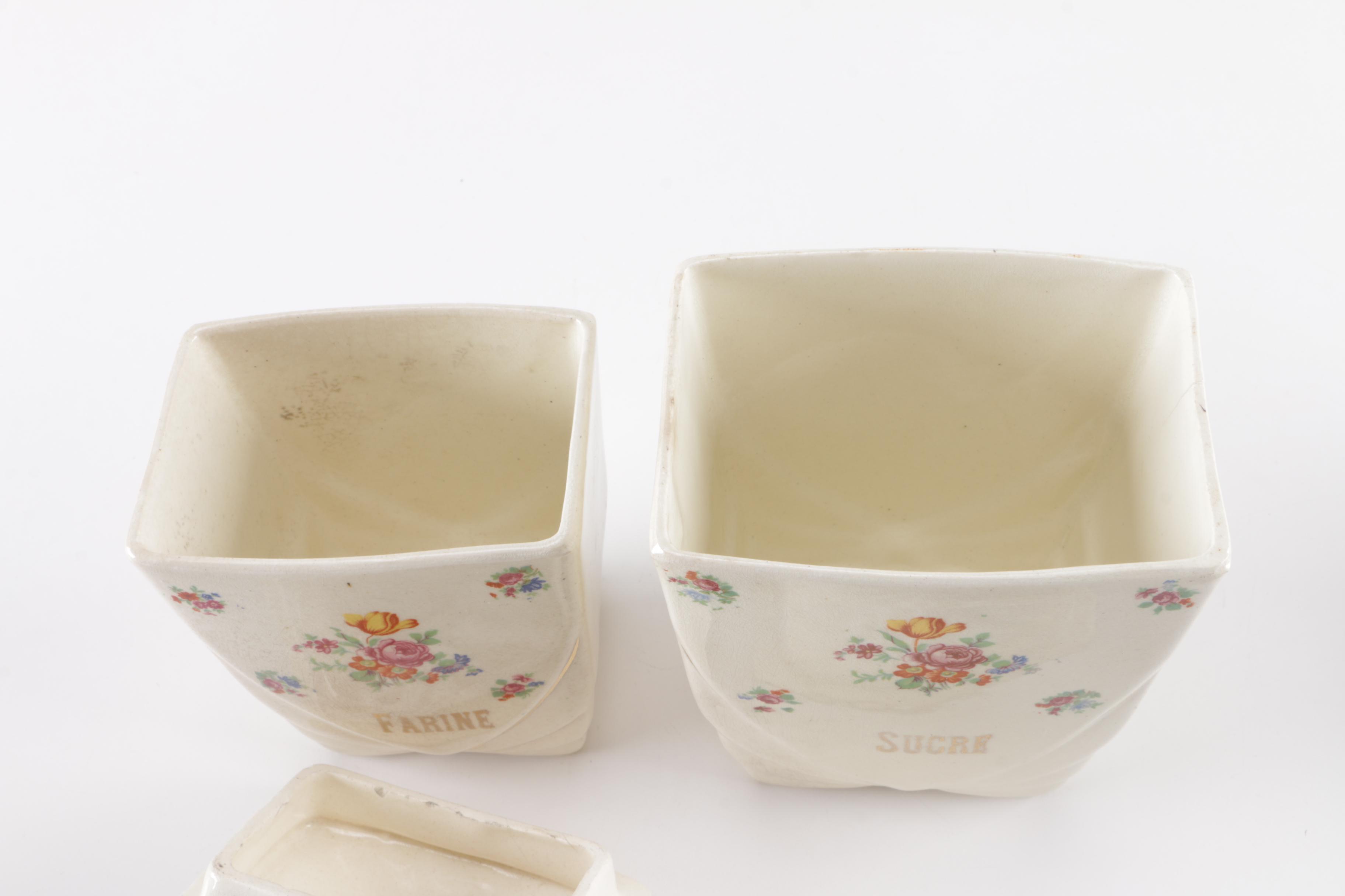 Vintage Labrut & Co Ceramic Kitchen Canister Set