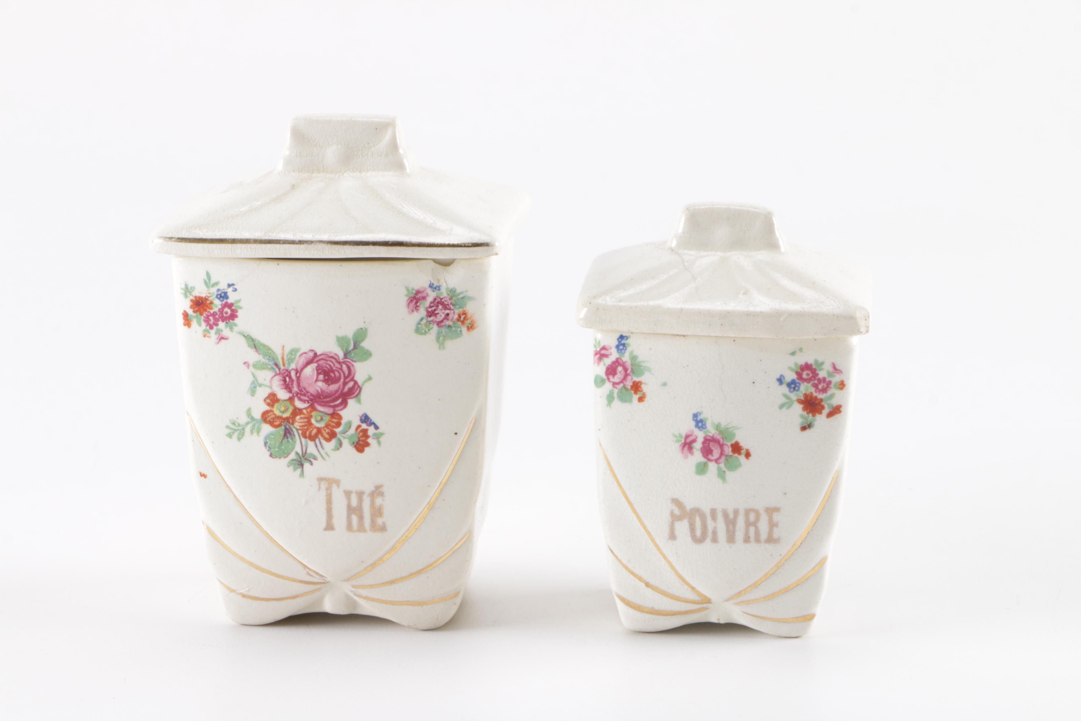 Vintage Labrut & Co Ceramic Kitchen Canister Set