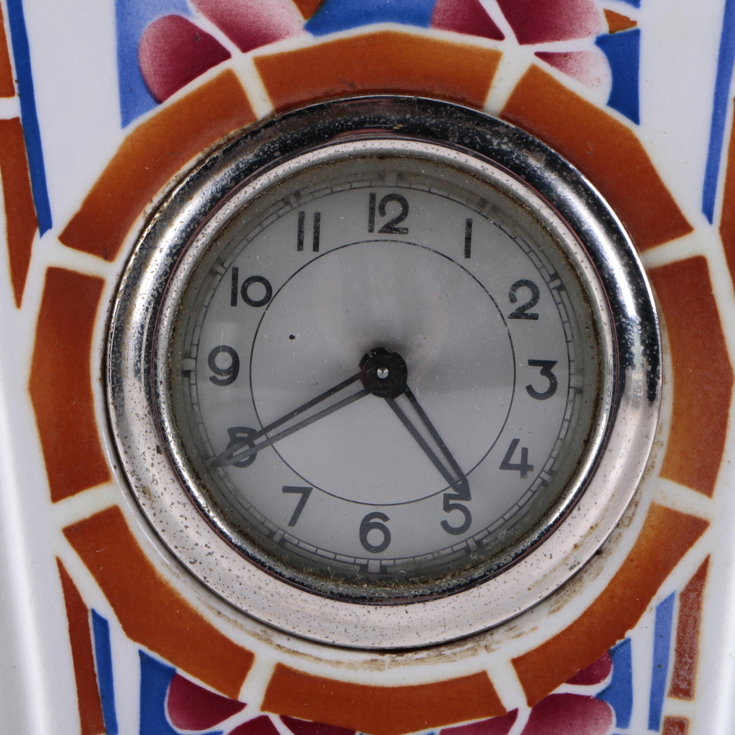 Ceranord St. Amand Mantle Clock and Vase Set.
