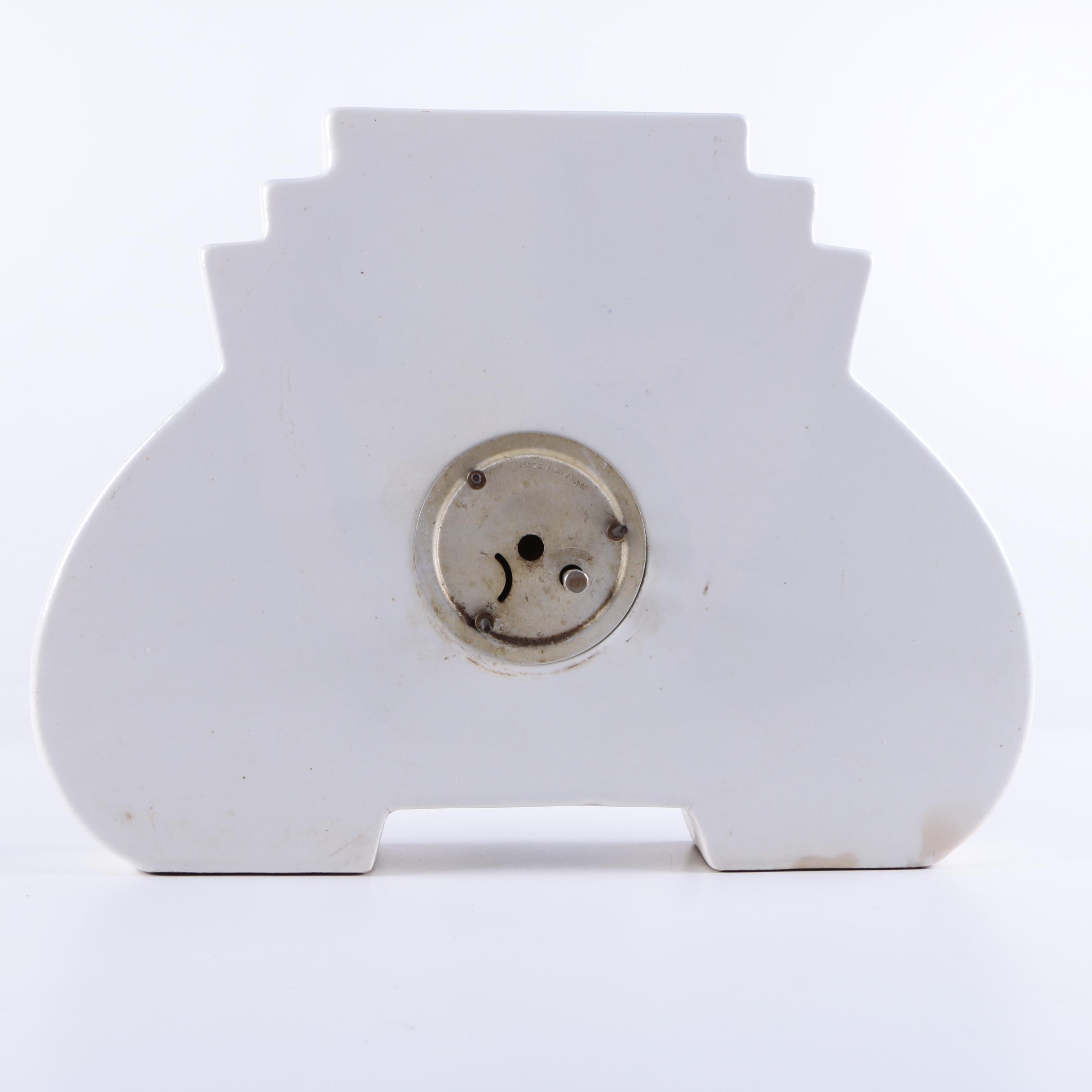 Ceranord St. Amand Mantle Clock and Vase Set.