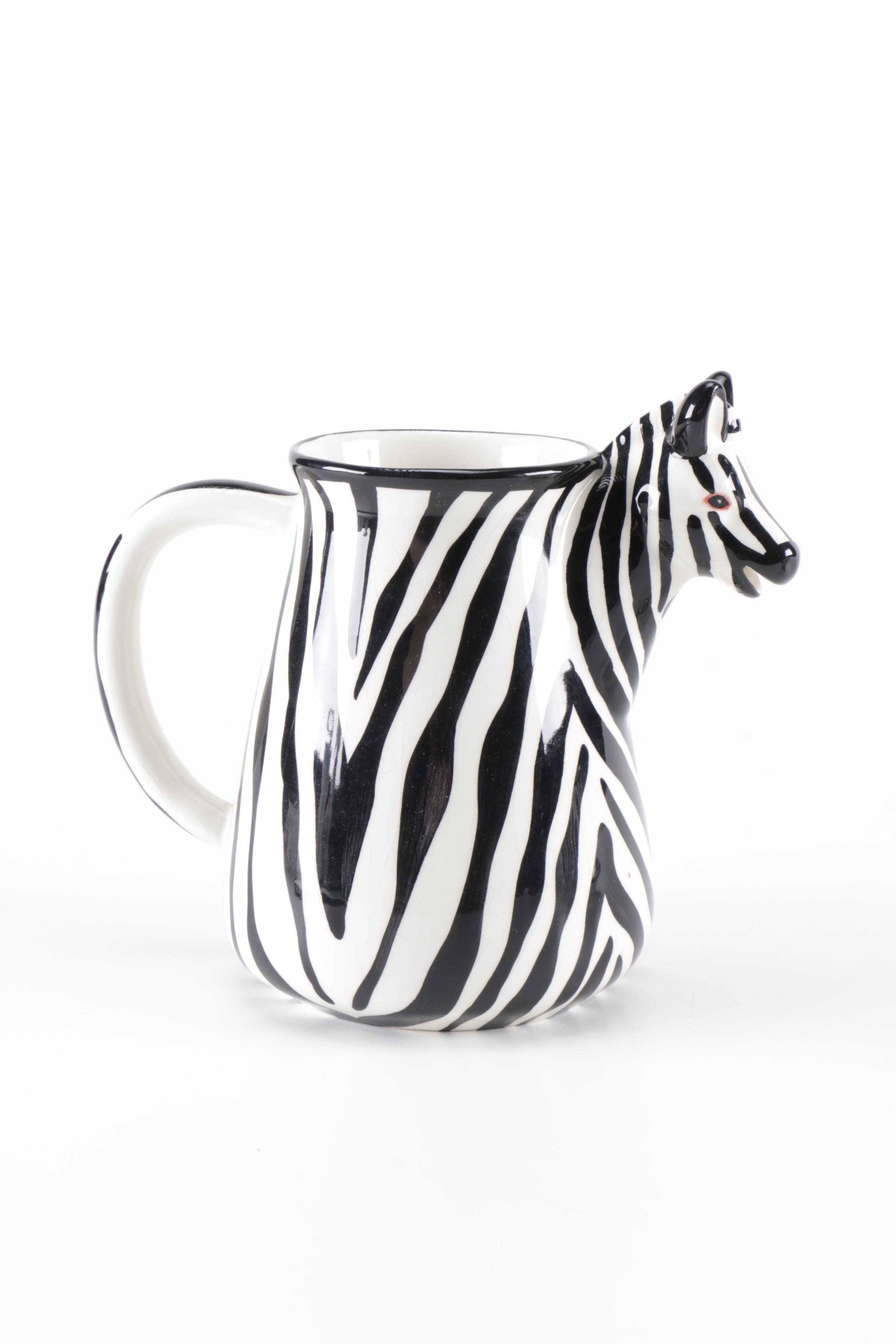 Zebra Print Ceramic Tea Set