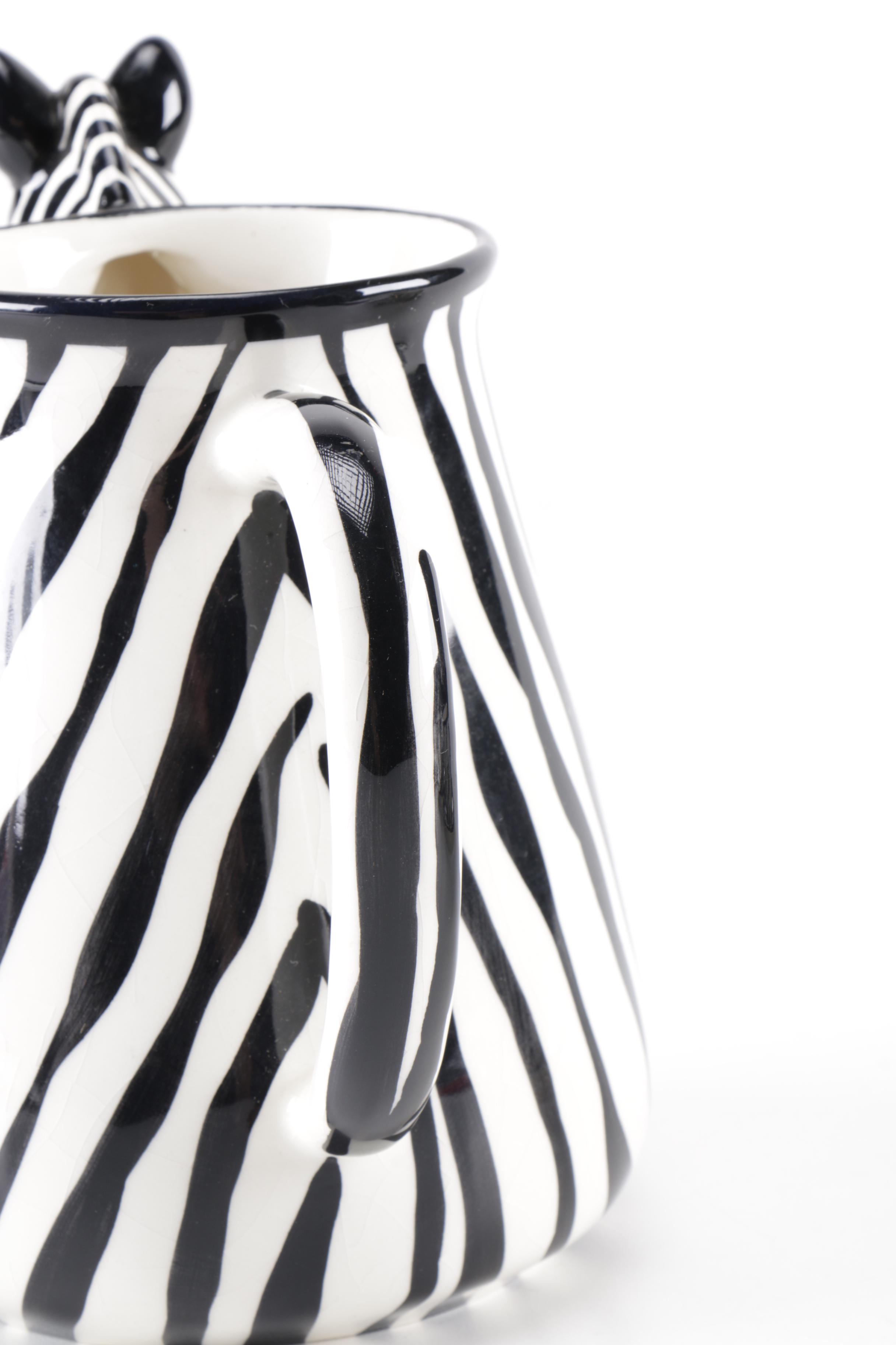 Zebra Print Ceramic Tea Set
