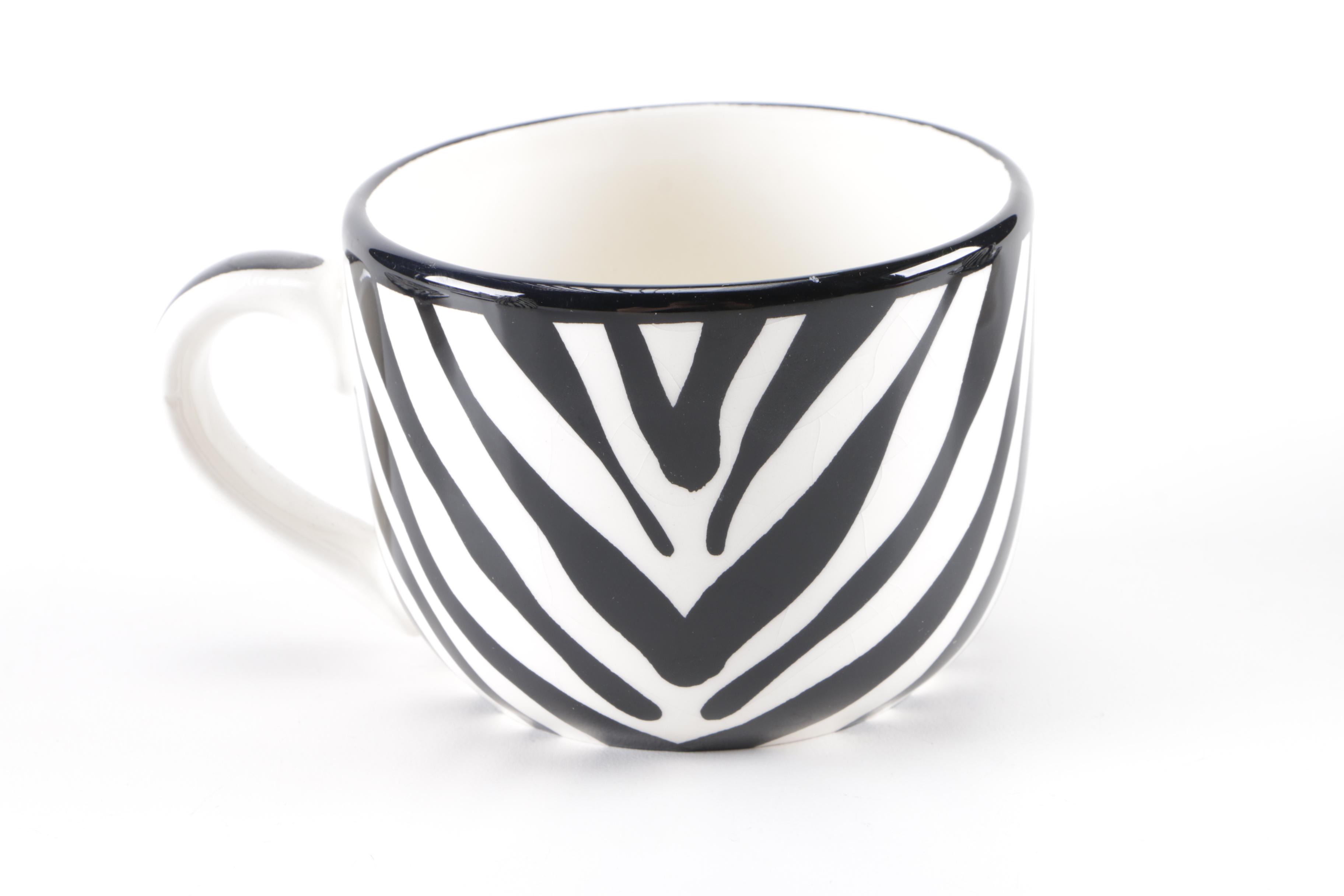 Zebra Print Ceramic Tea Set
