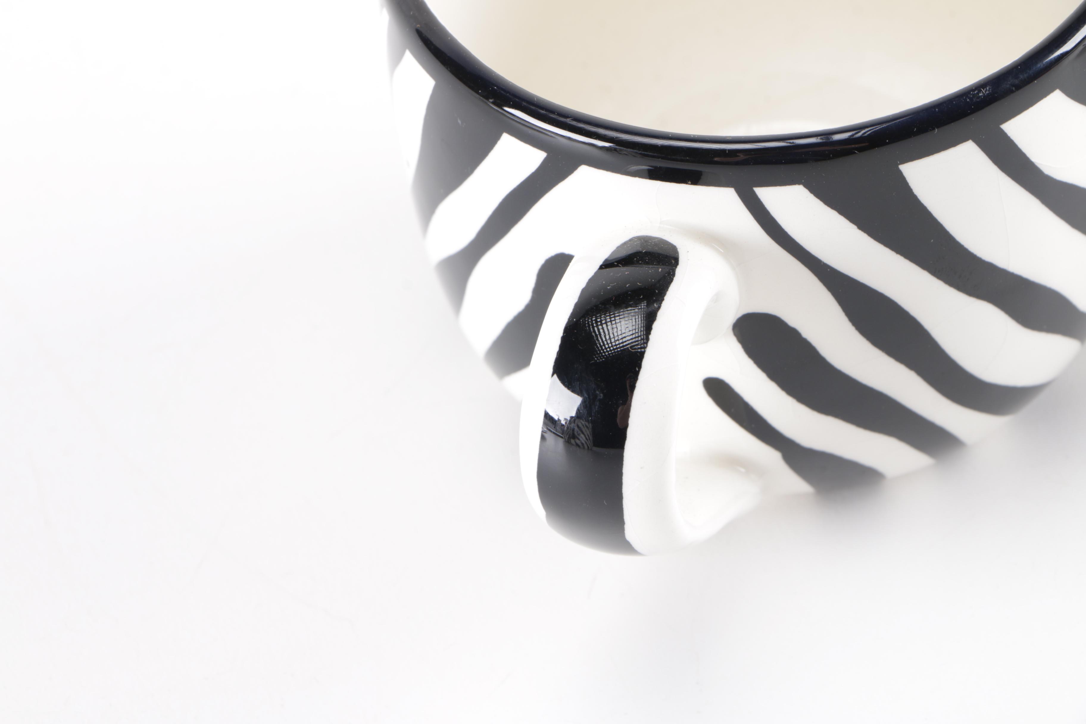 Zebra Print Ceramic Tea Set