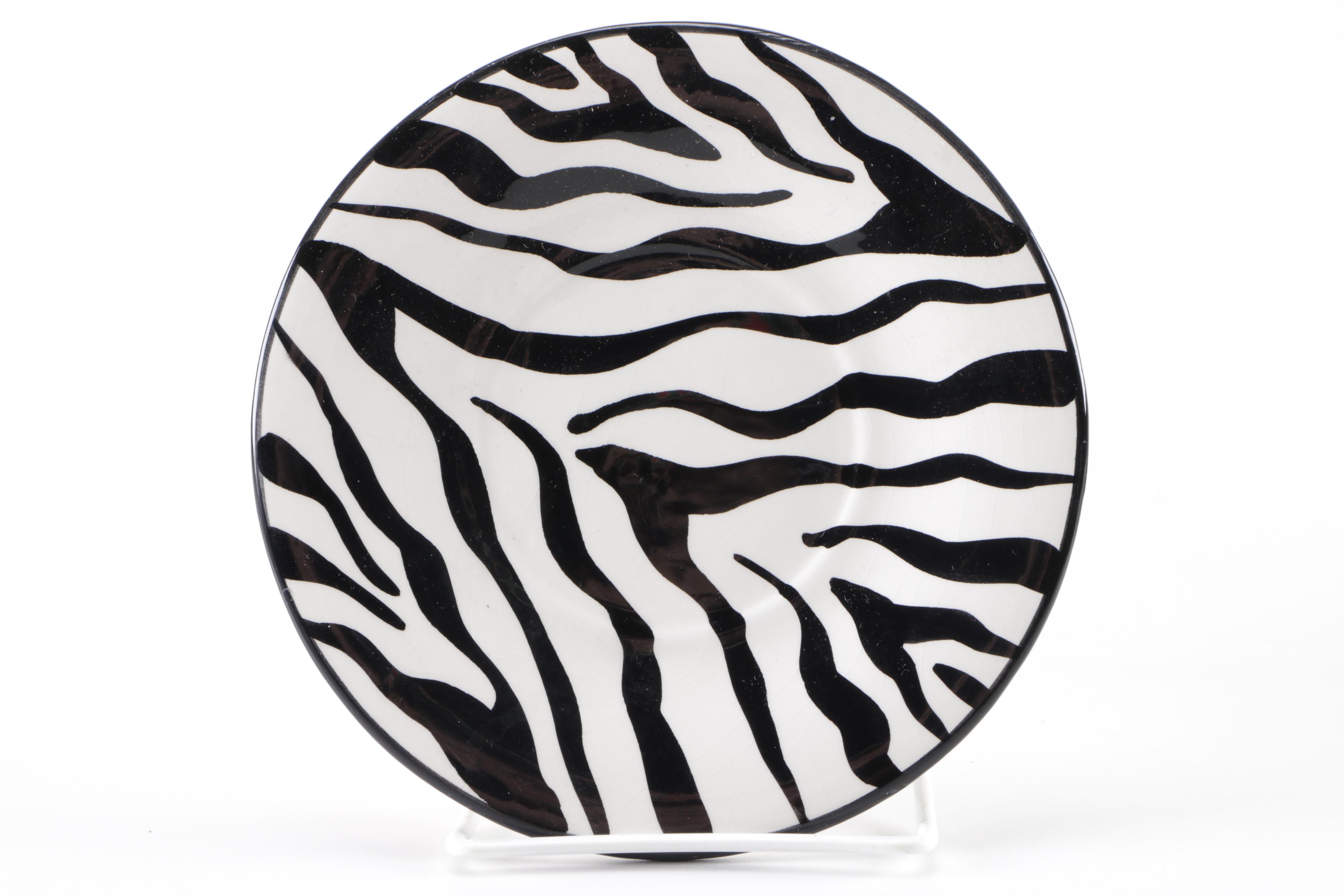 Zebra Print Ceramic Tea Set