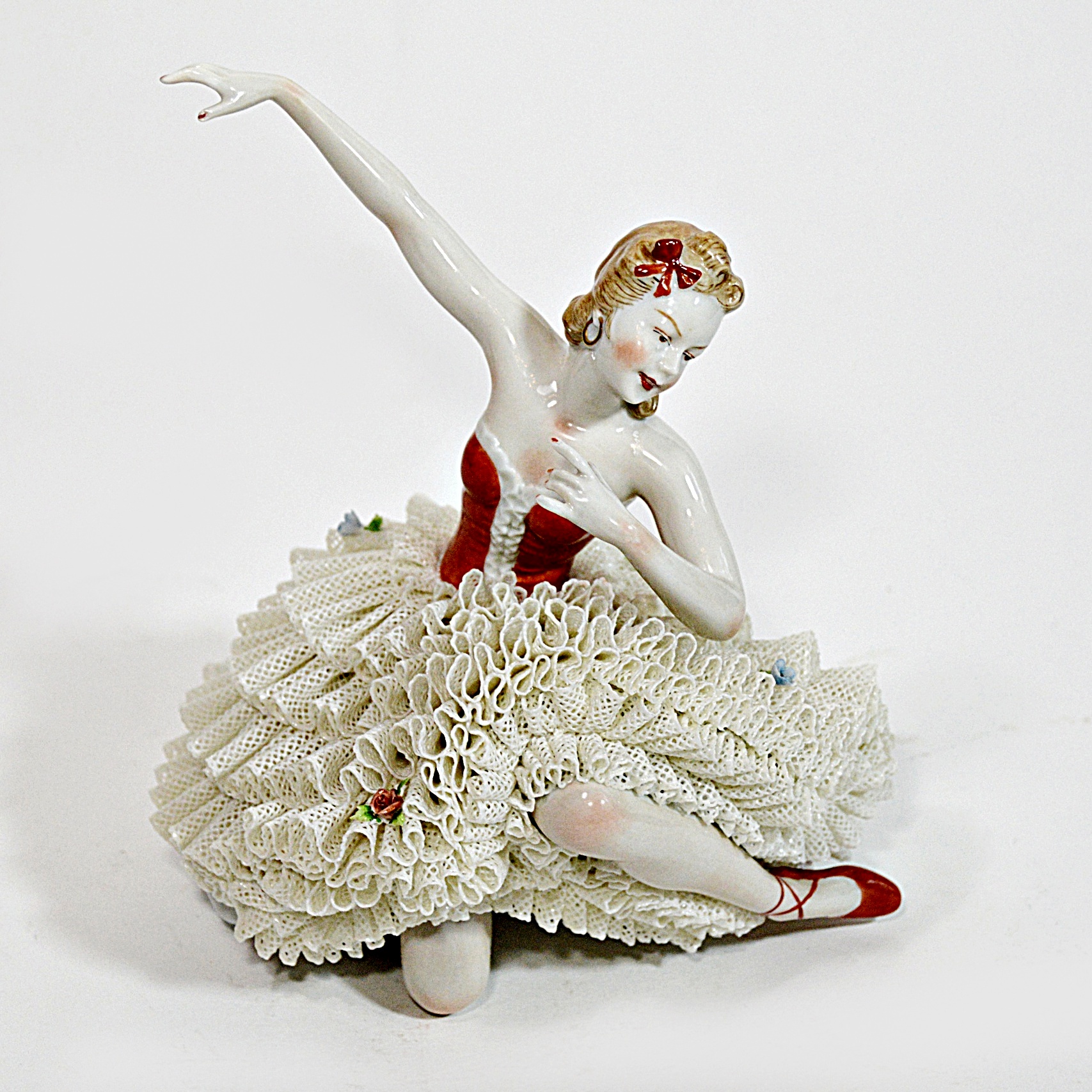Antique Dresden Unterweißbach Porcelain Ballerina
