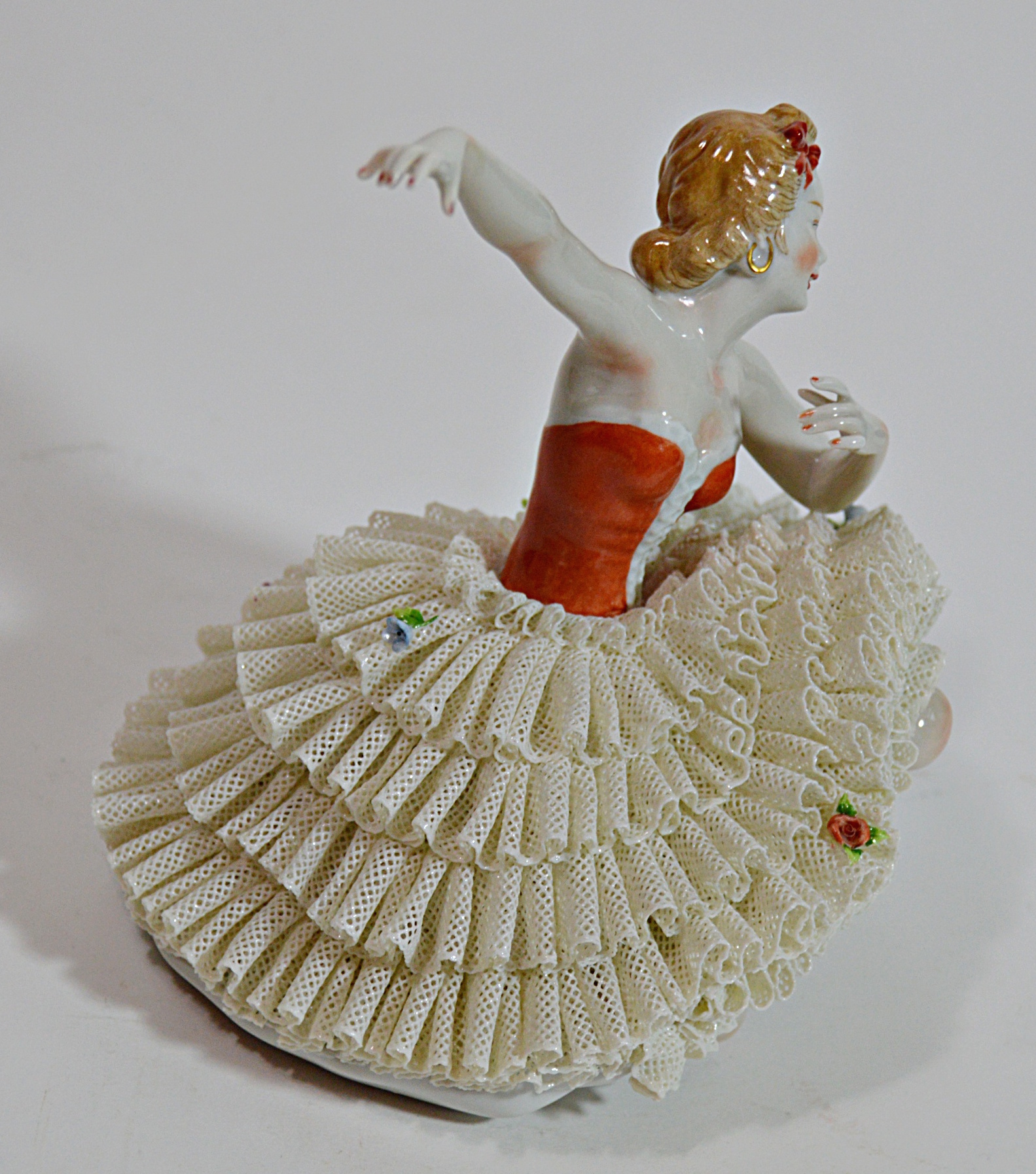 Antique Dresden Unterweißbach Porcelain Ballerina