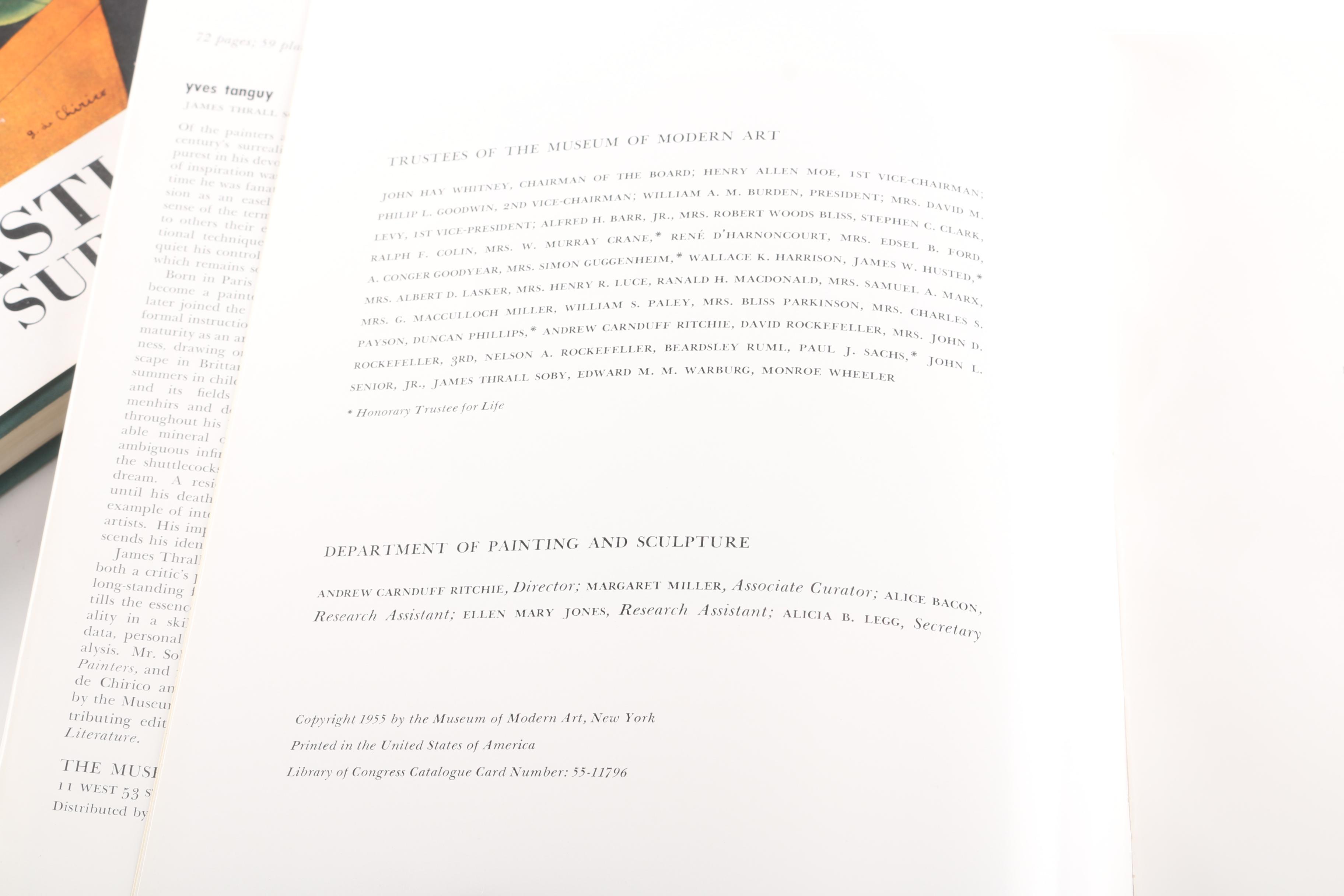 "Fantastic Art, Dada, Surrealism" and "Yves Tanguy"