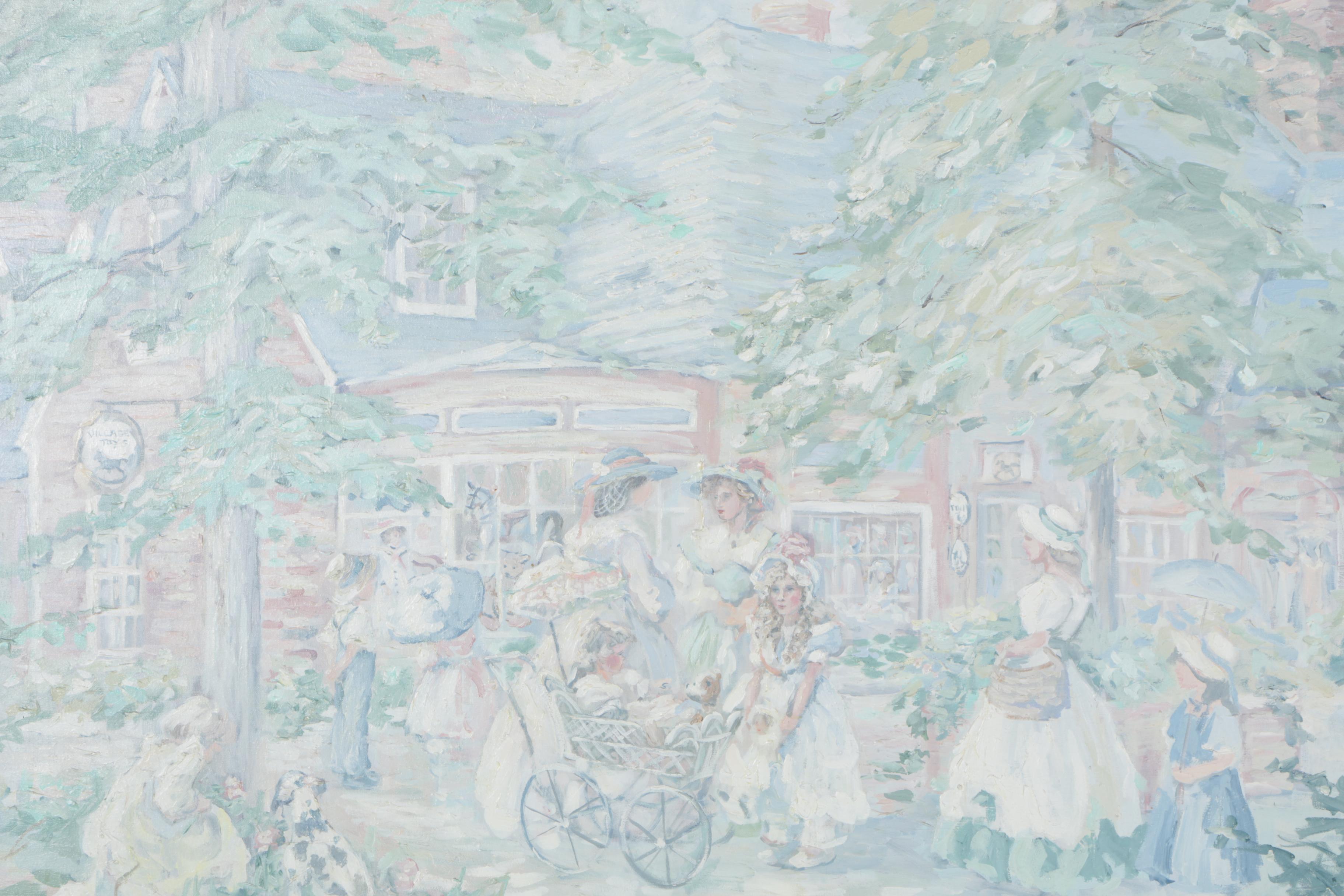 Barbara Hess Pugsley Oil Painting on Canvas "Promenade"