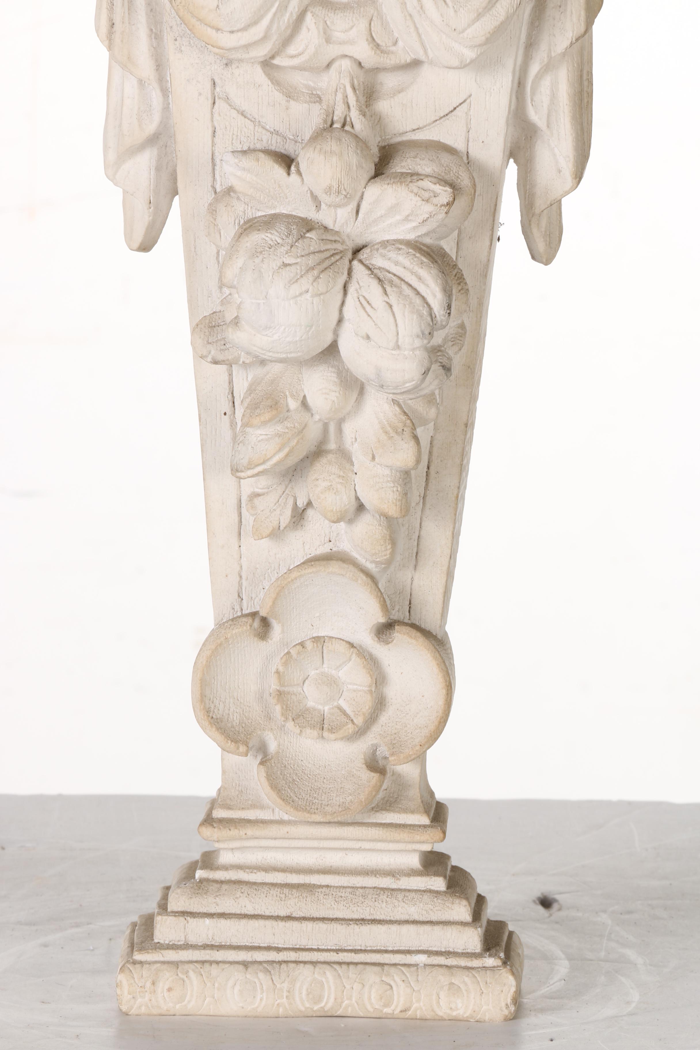 Plaster Wall Hanging of a Scholar After Greek Caryatid