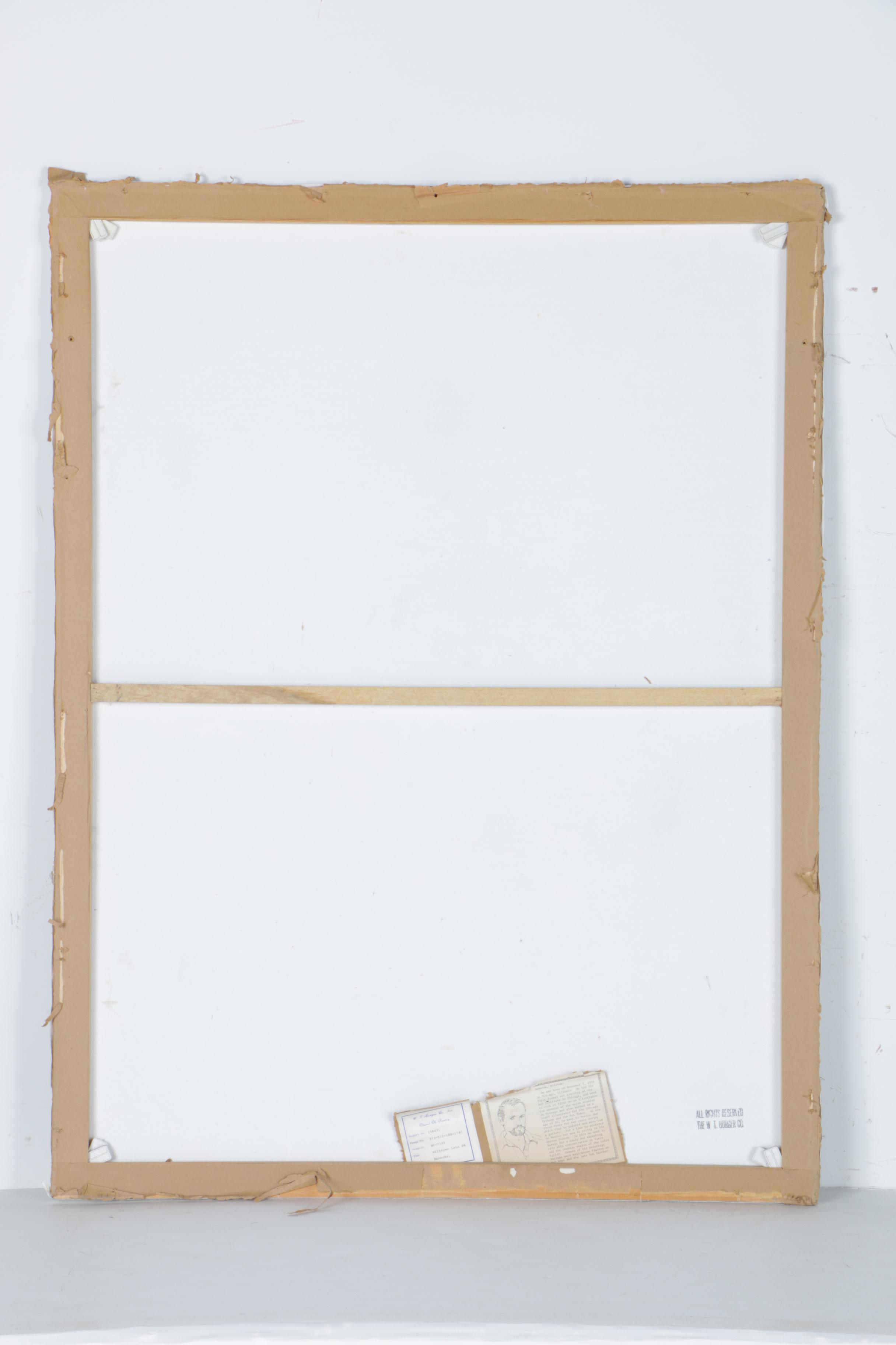 William Benecke Oil Painting on Canvas "Hilltown Late PM"