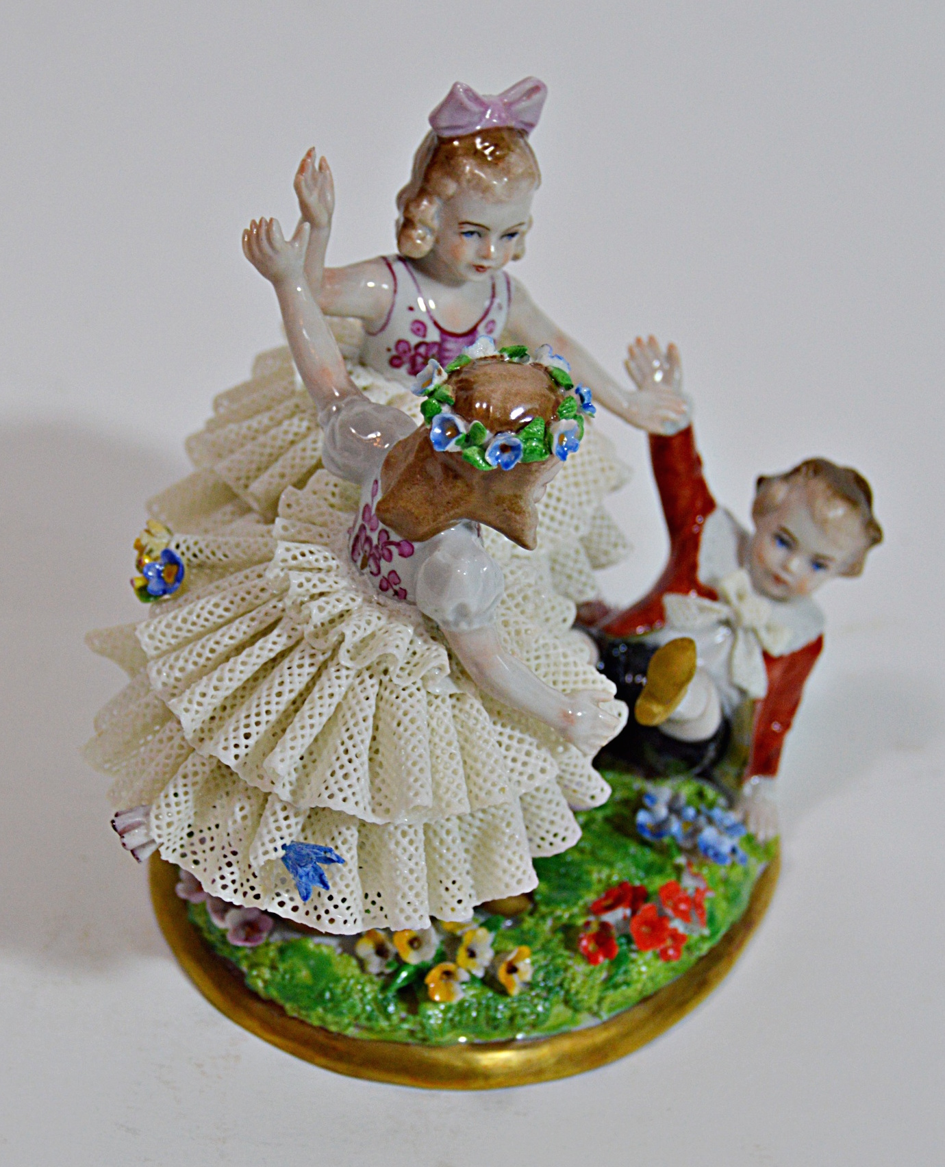 Antique Dresden Porcelain Figural Group
