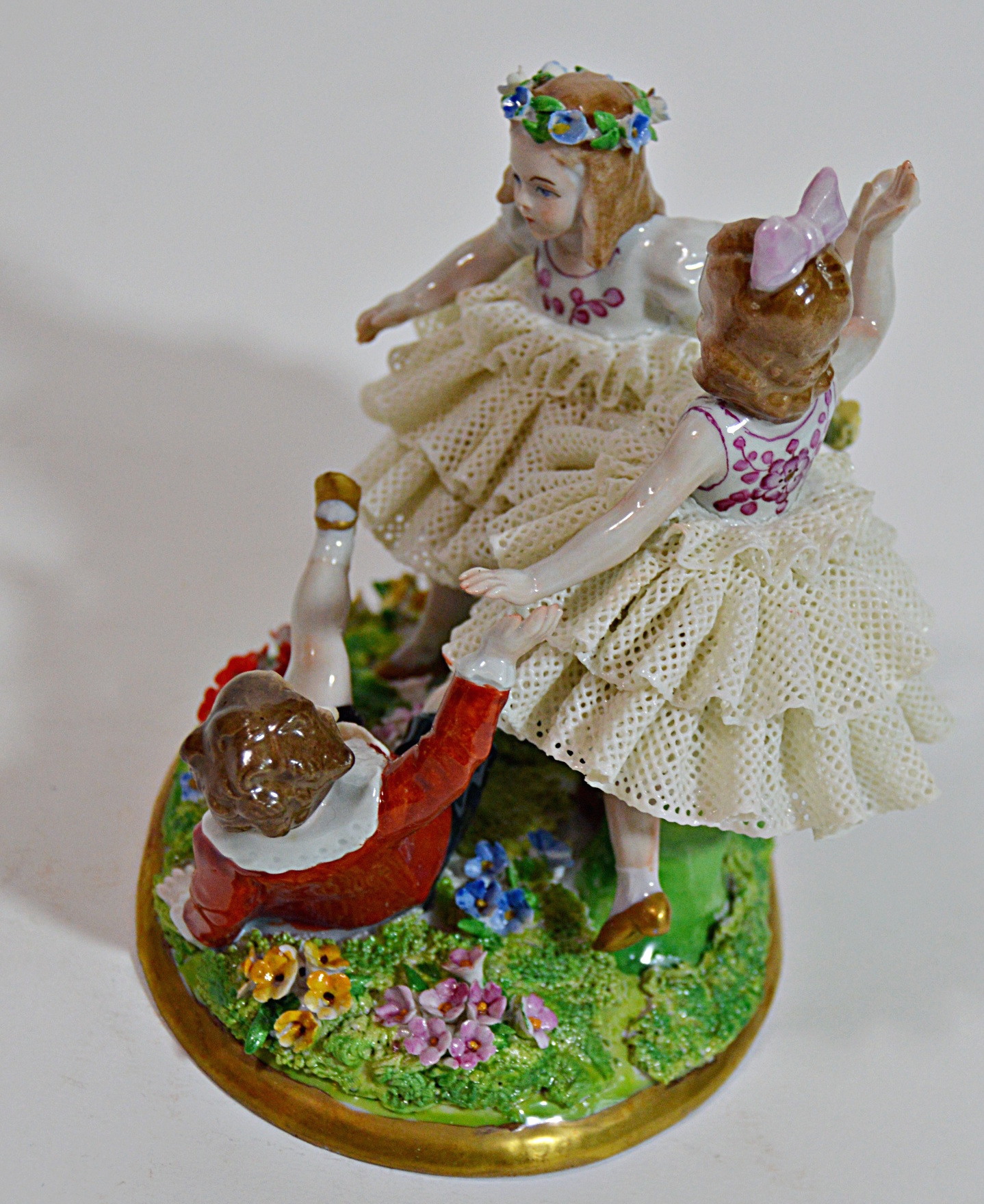 Antique Dresden Porcelain Figural Group