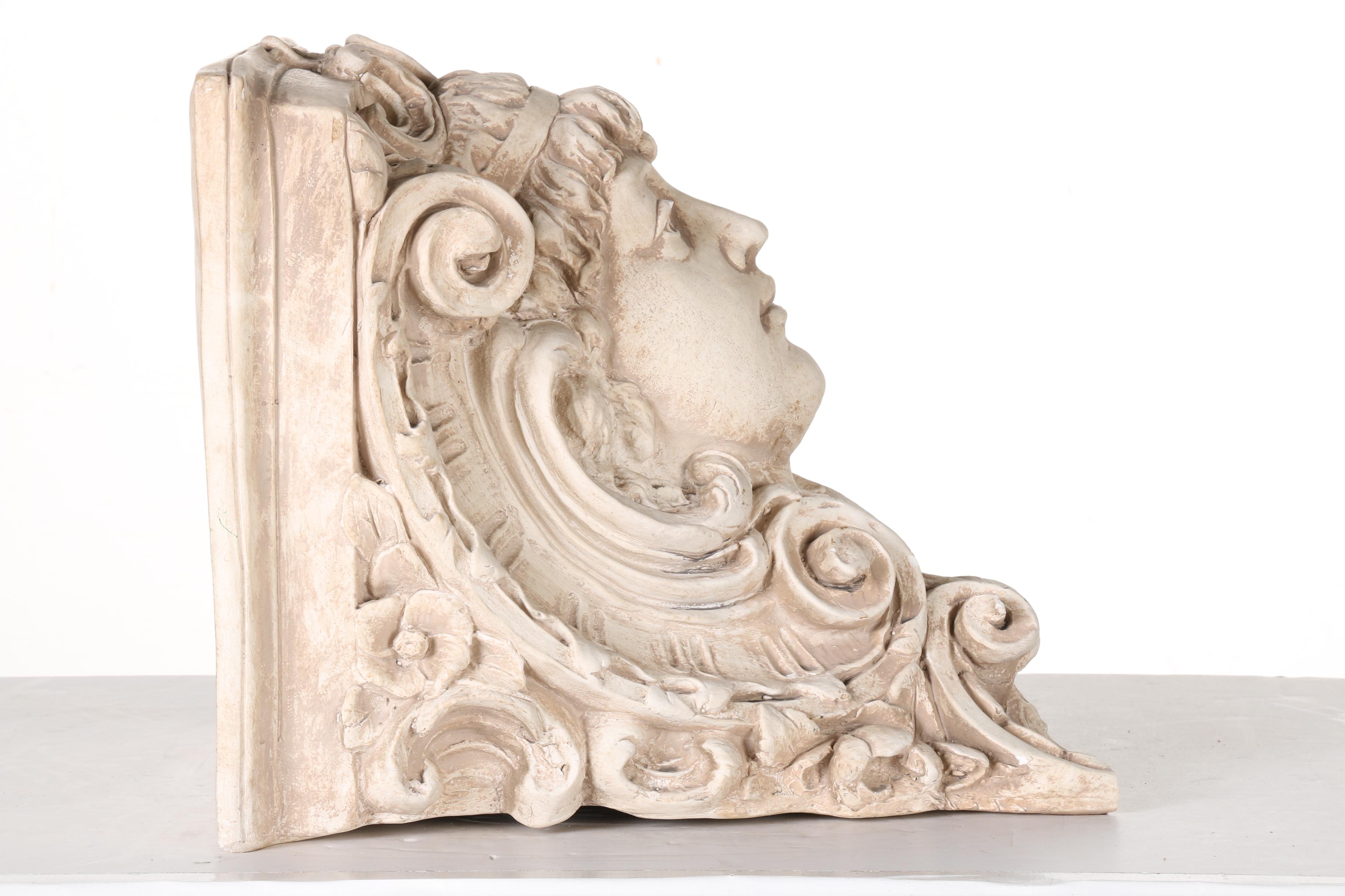 Sculptural Cast Plaster Corbel