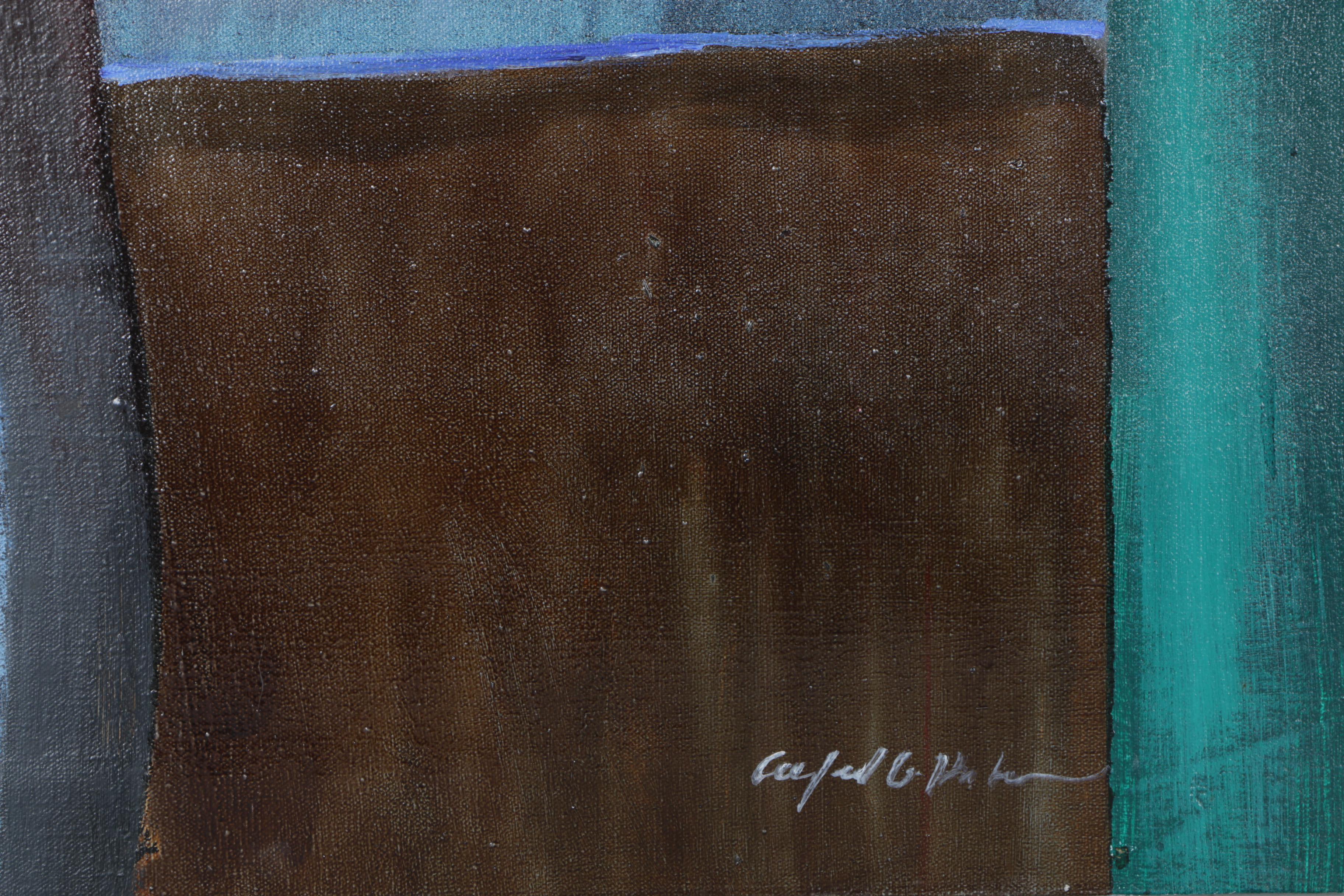 Signed Modernist Acrylic on Canvas by Alfred G. Huber