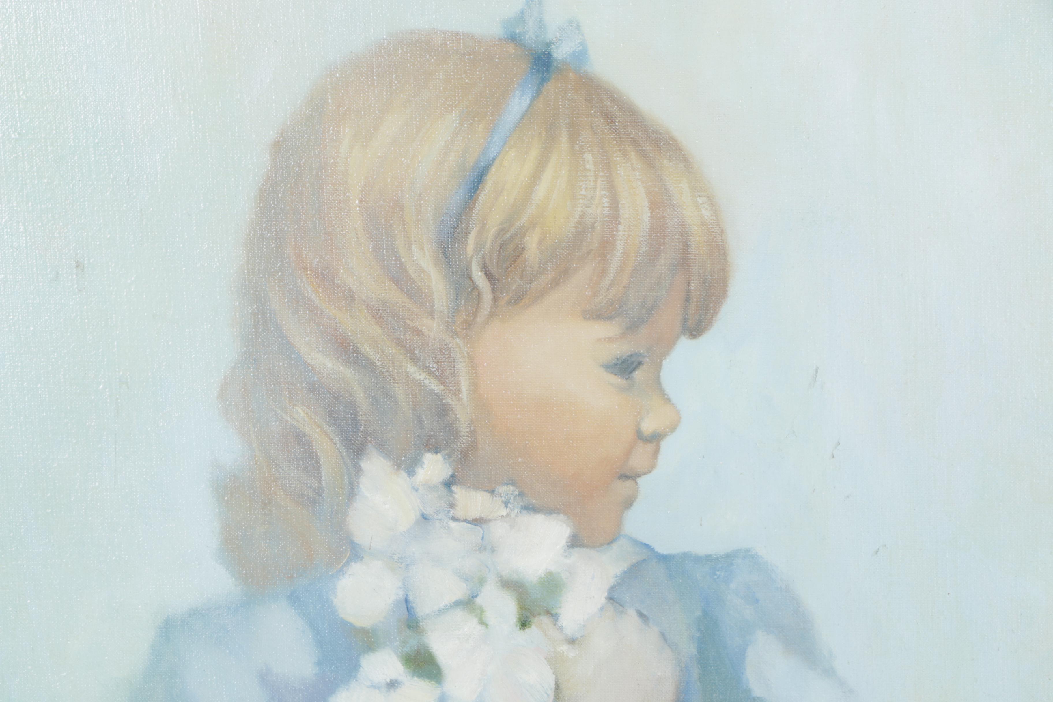 Zenda "Two Girls" Oil on Canvas