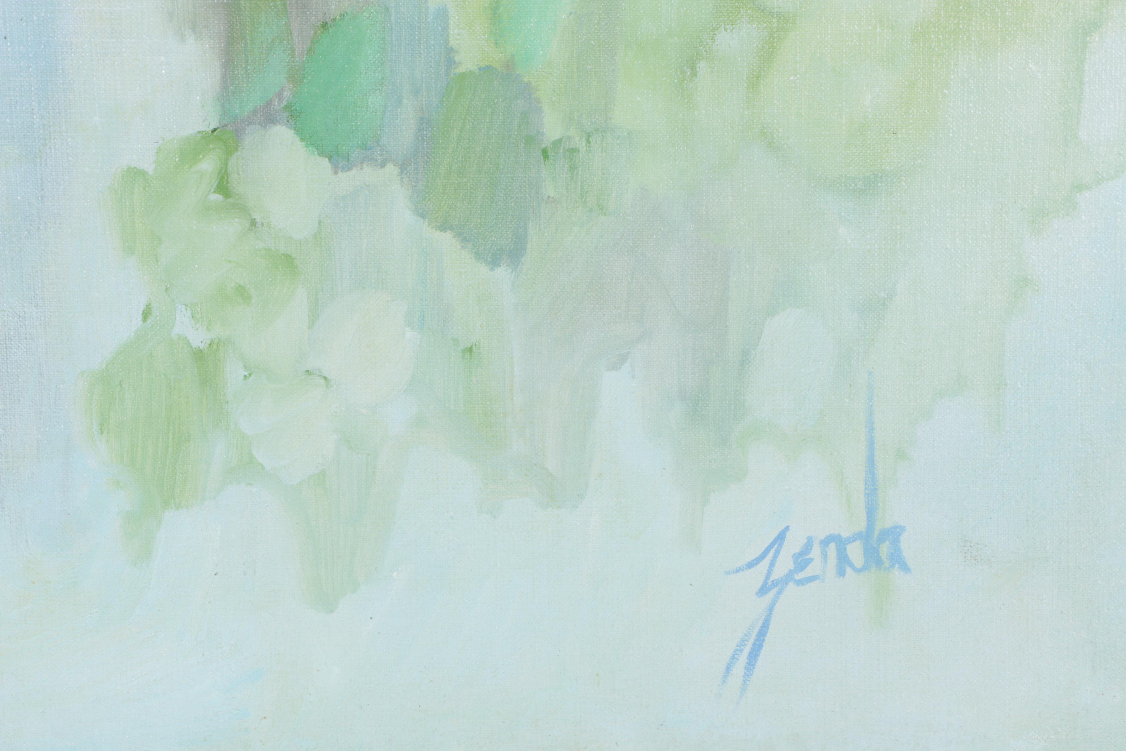 Zenda "Two Girls" Oil on Canvas