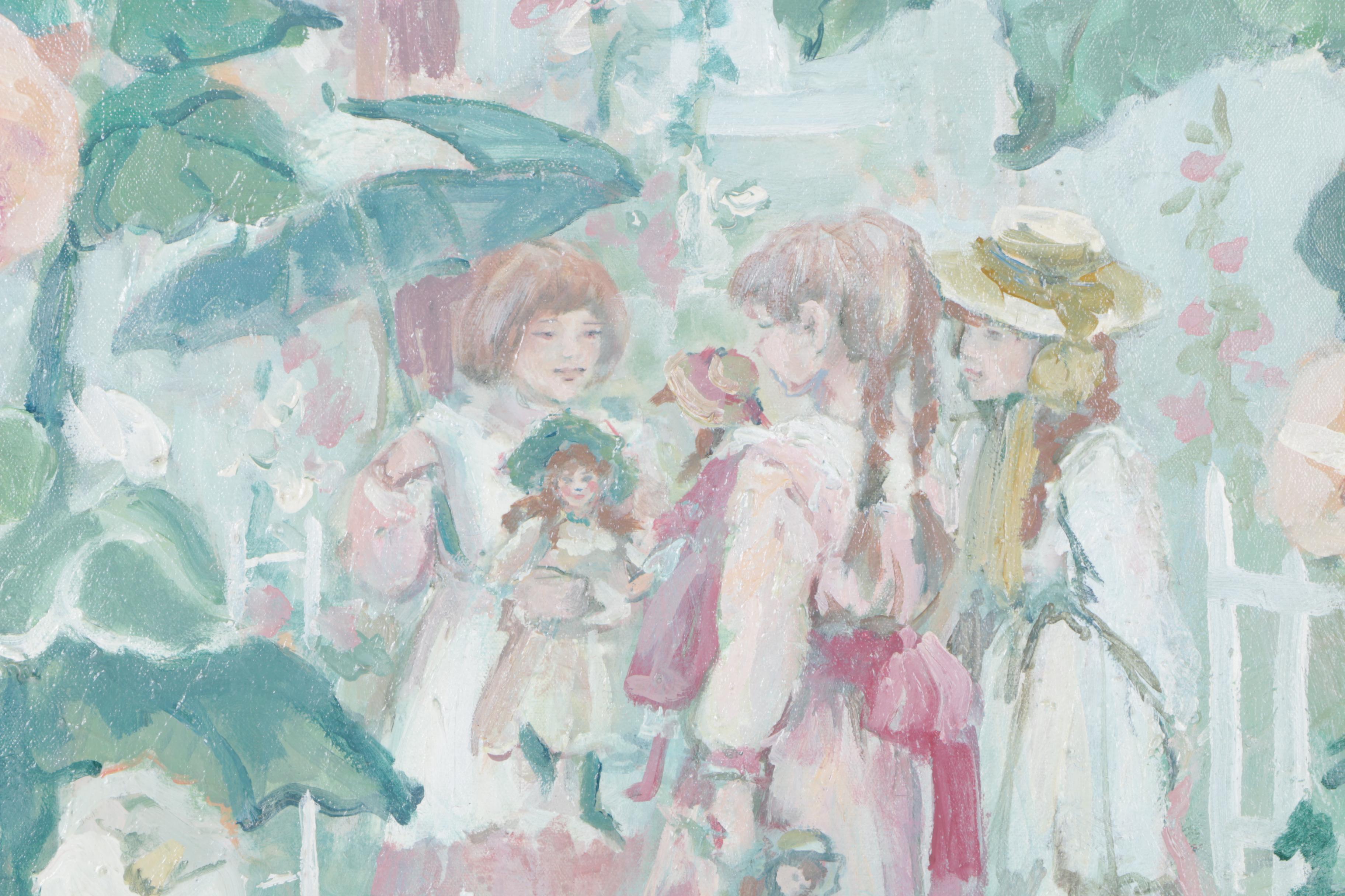 Barbara Hess Pugsley Oil on Canvas Genre Scene