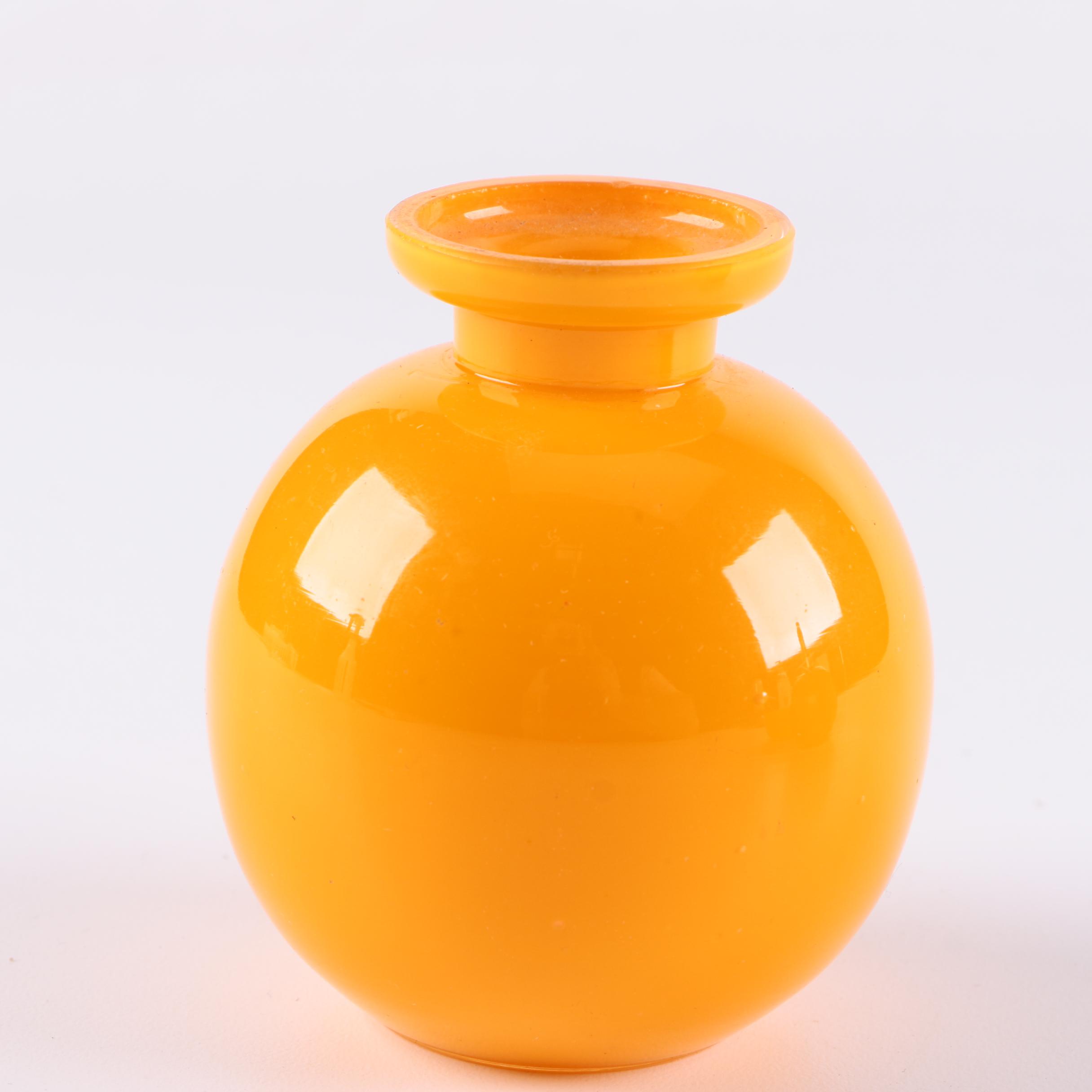 Orange Glassware Featuring Soap Dispenser