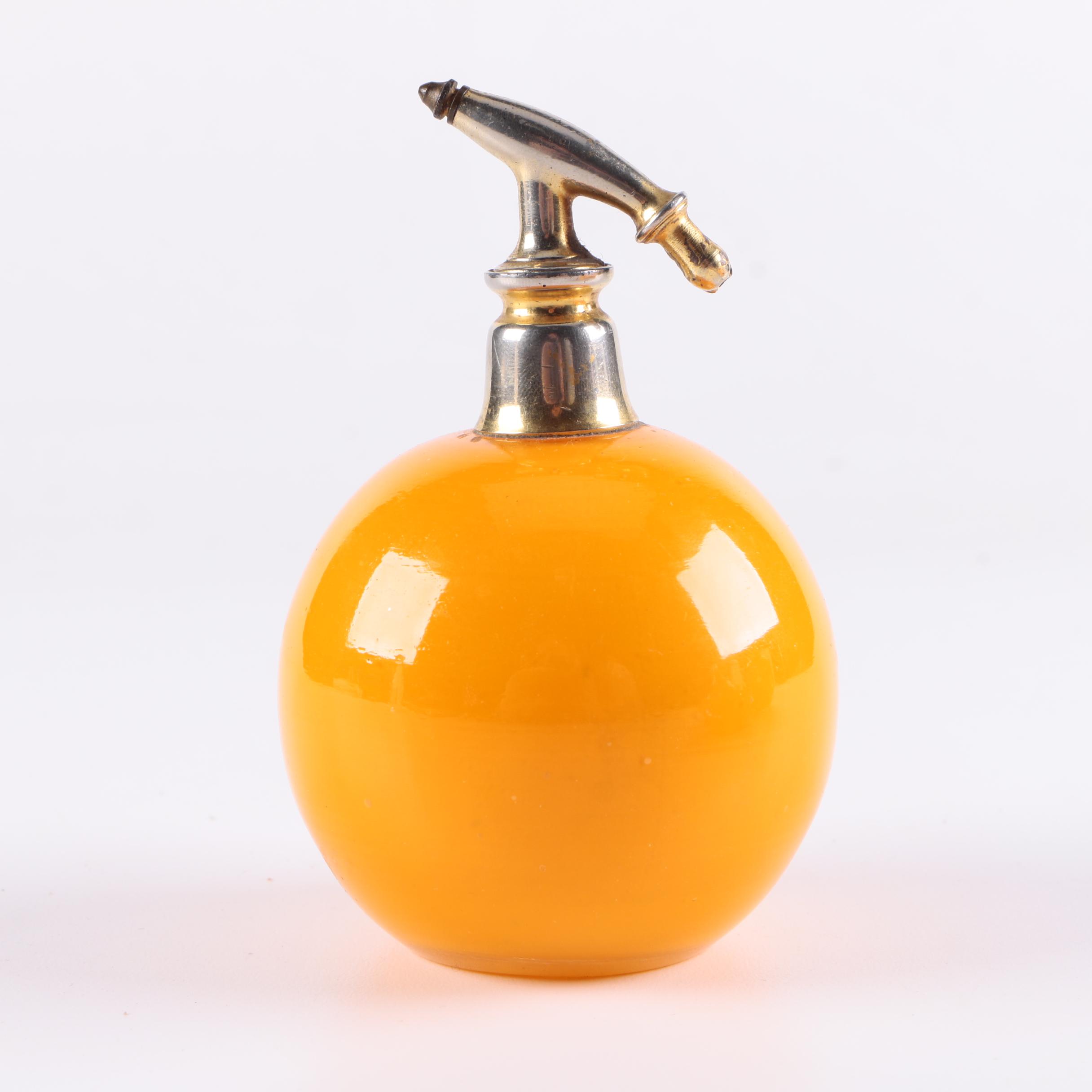 Orange Glassware Featuring Soap Dispenser