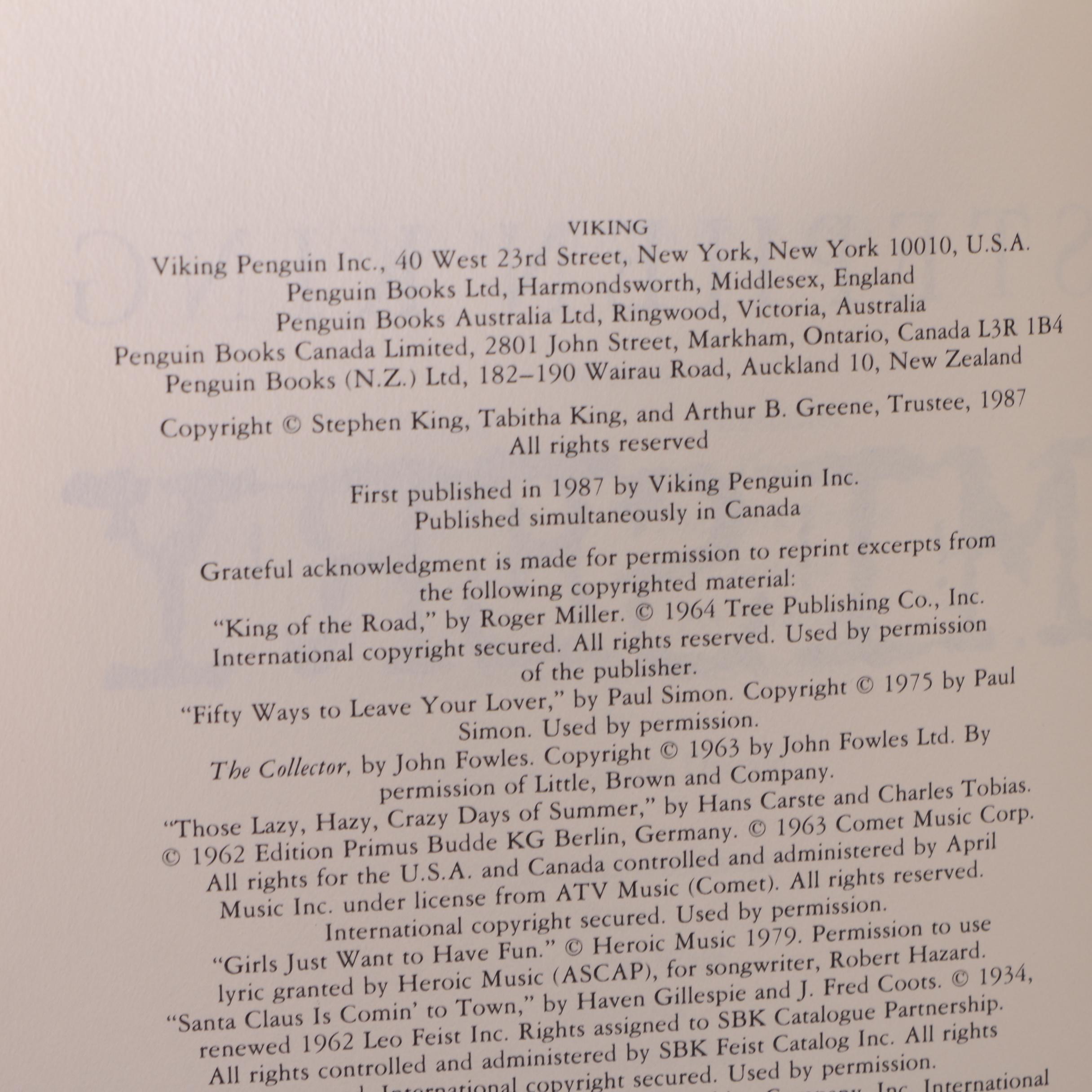 First and Early Stephen King Books