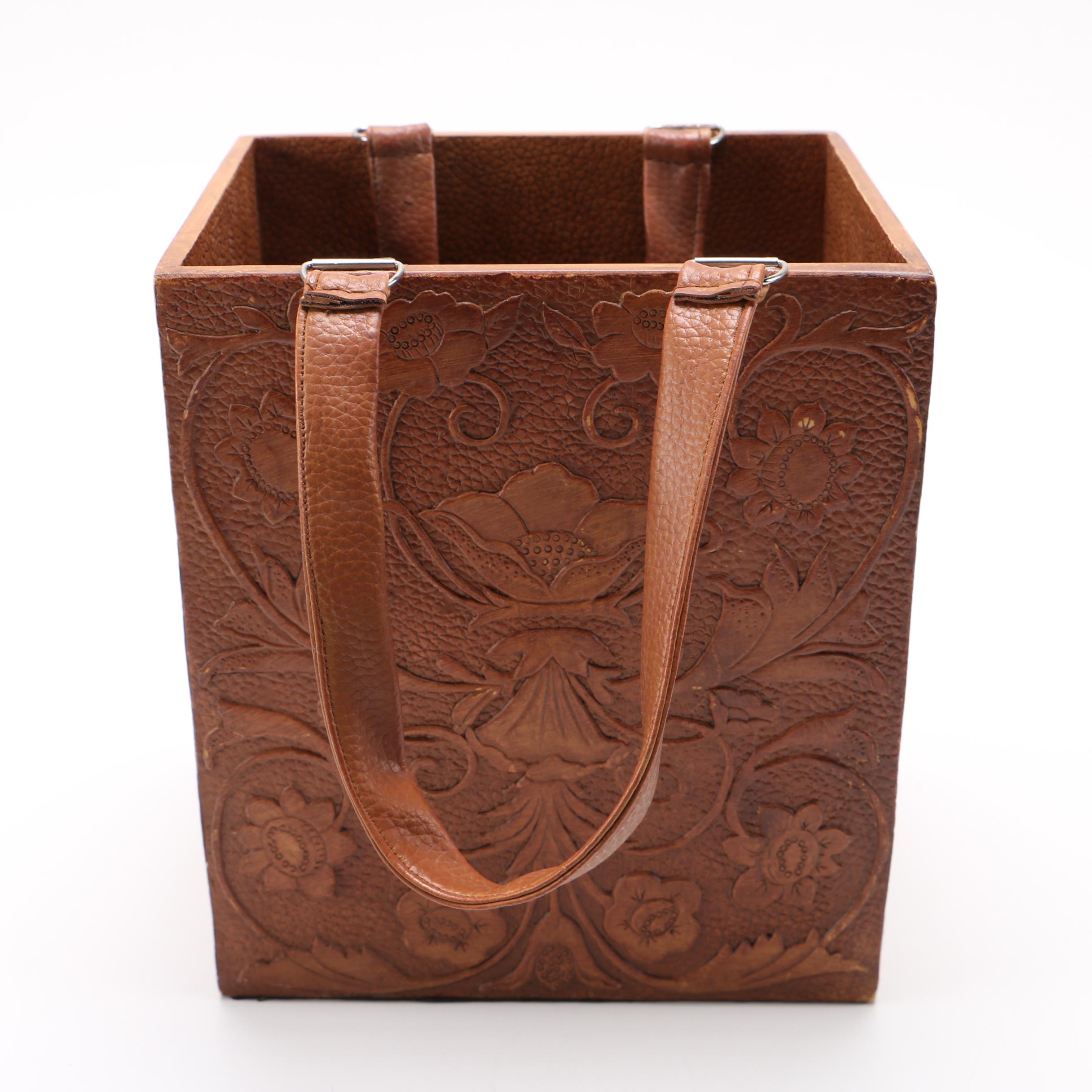 Faux Handbag Wastebasket