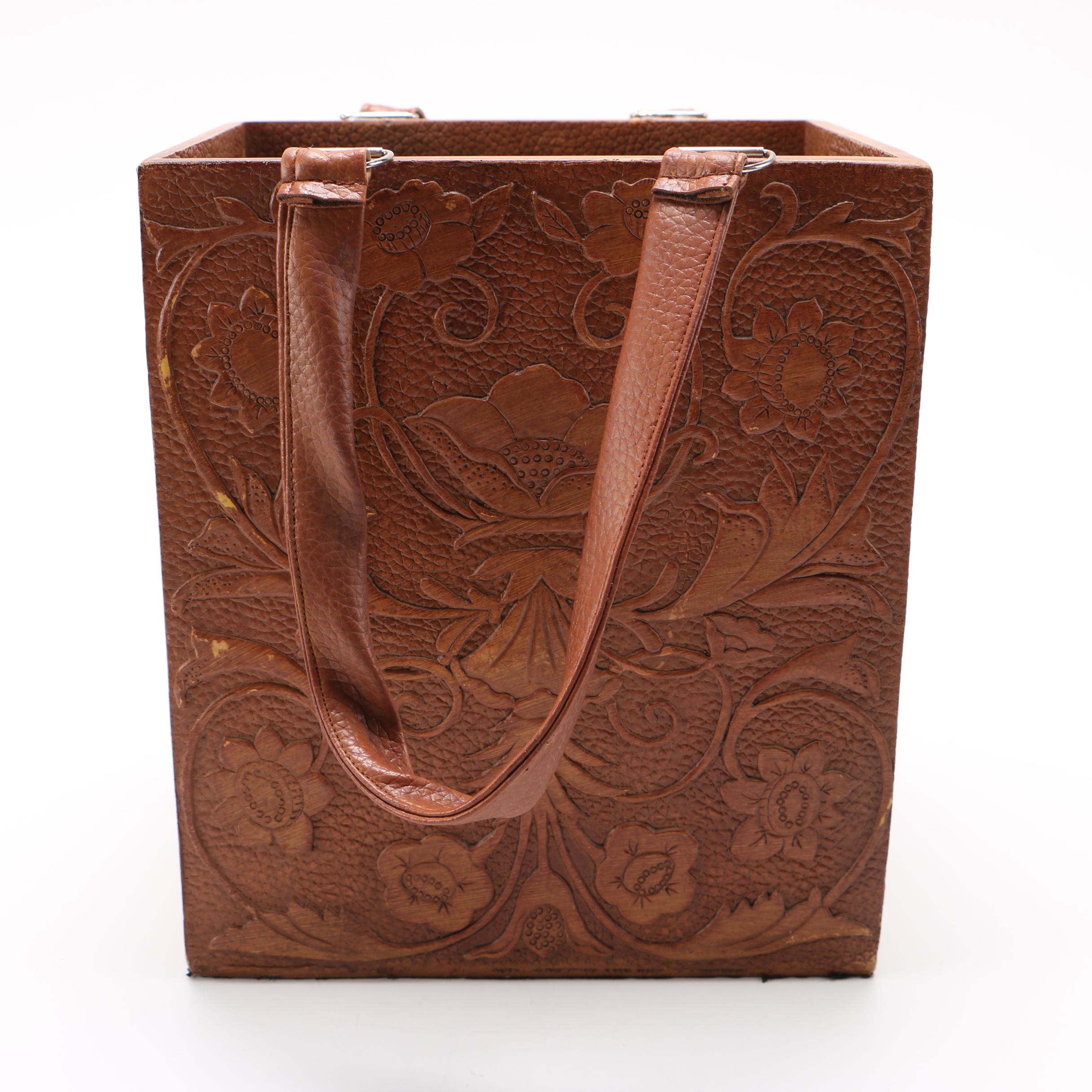 Faux Handbag Wastebasket