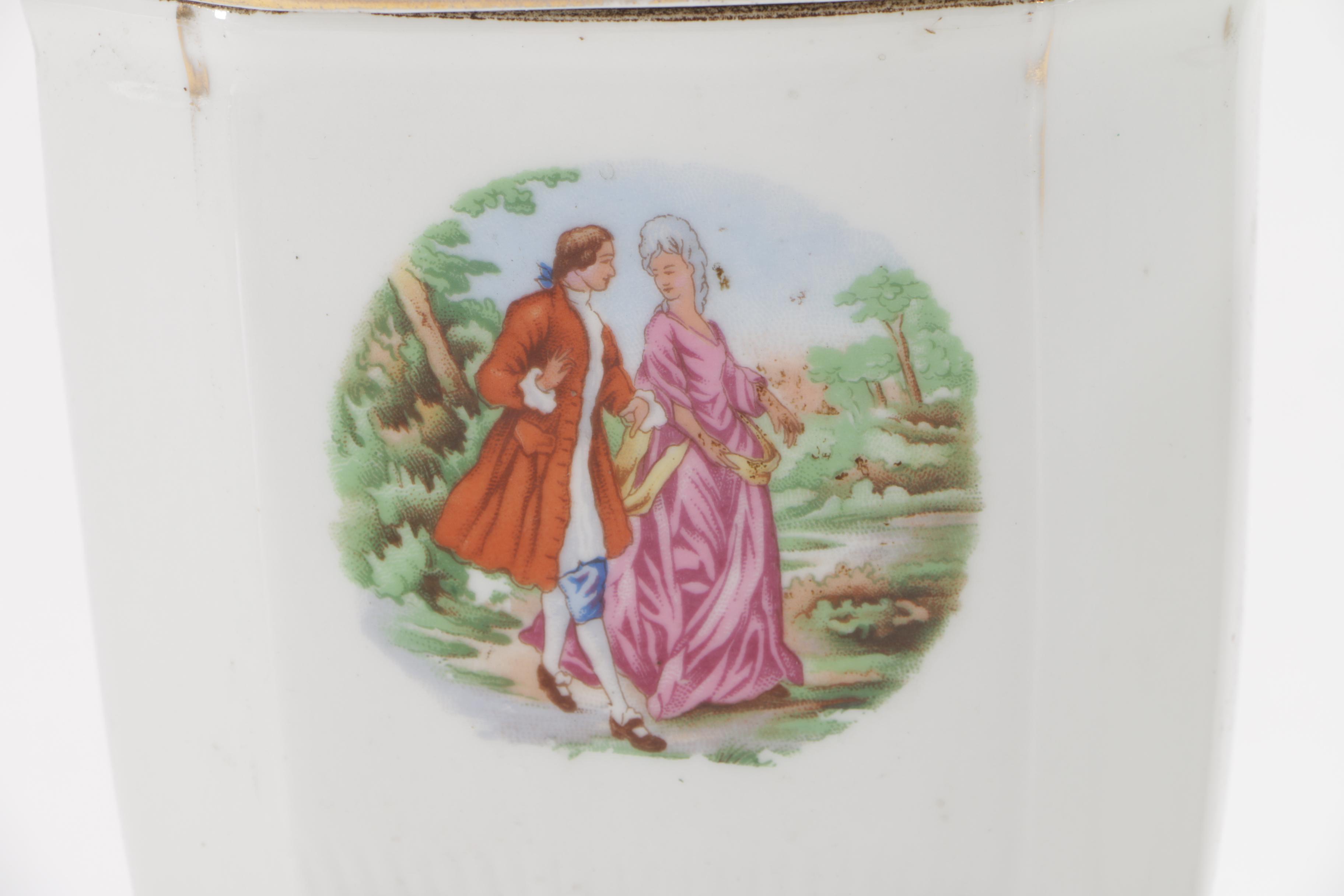 Vintage Limoges Porcelain Kitchen Canister Set