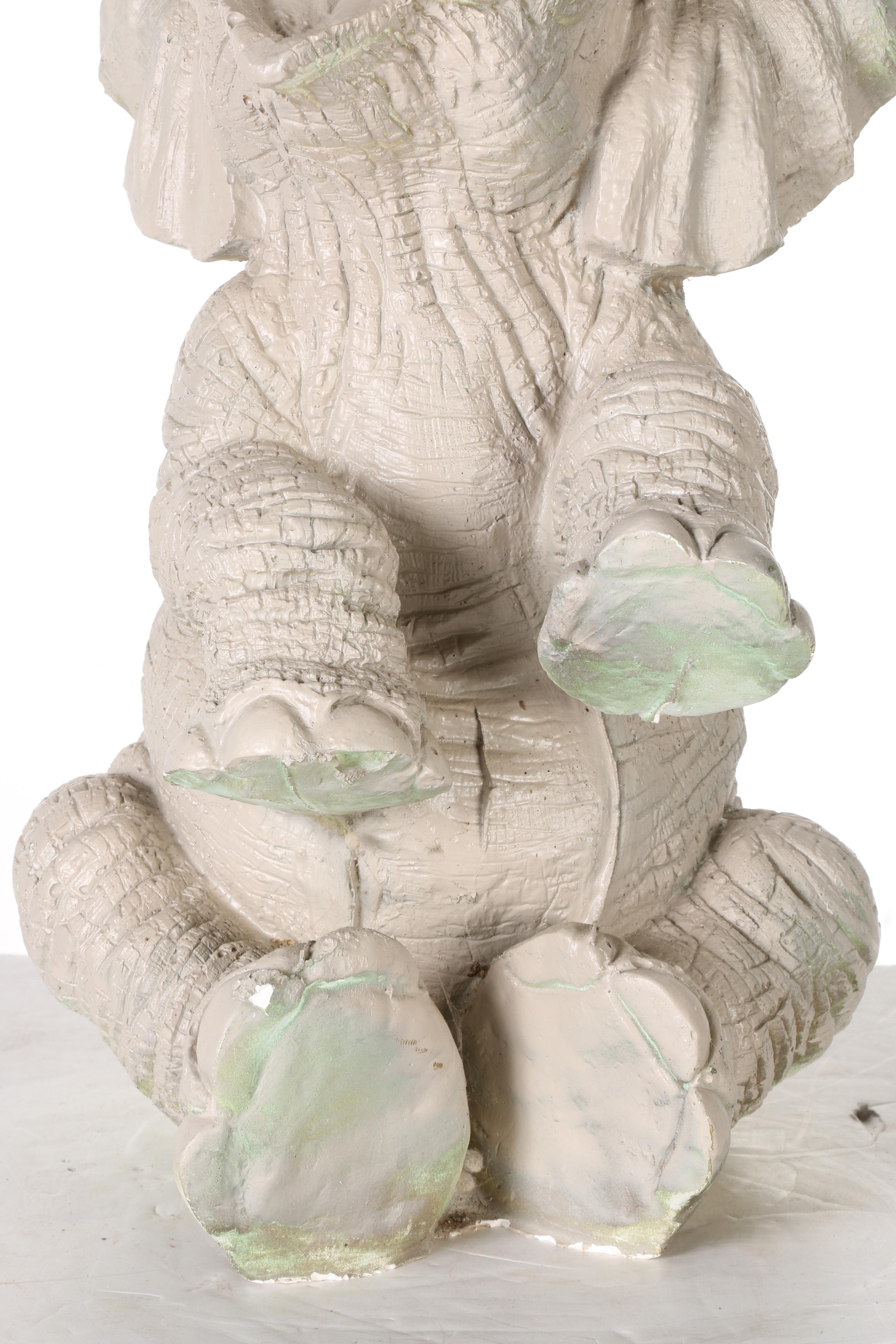 Elephant Side Table with Glass Top