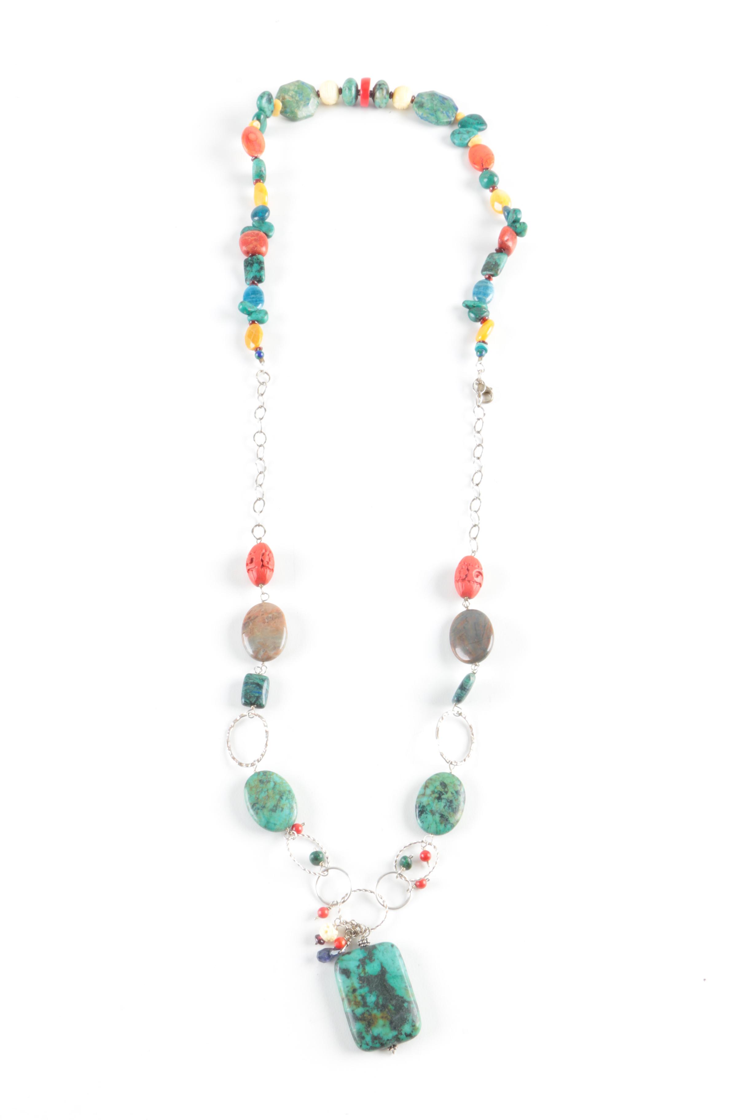 Costume Jewelry Feature Coral and Turquoise